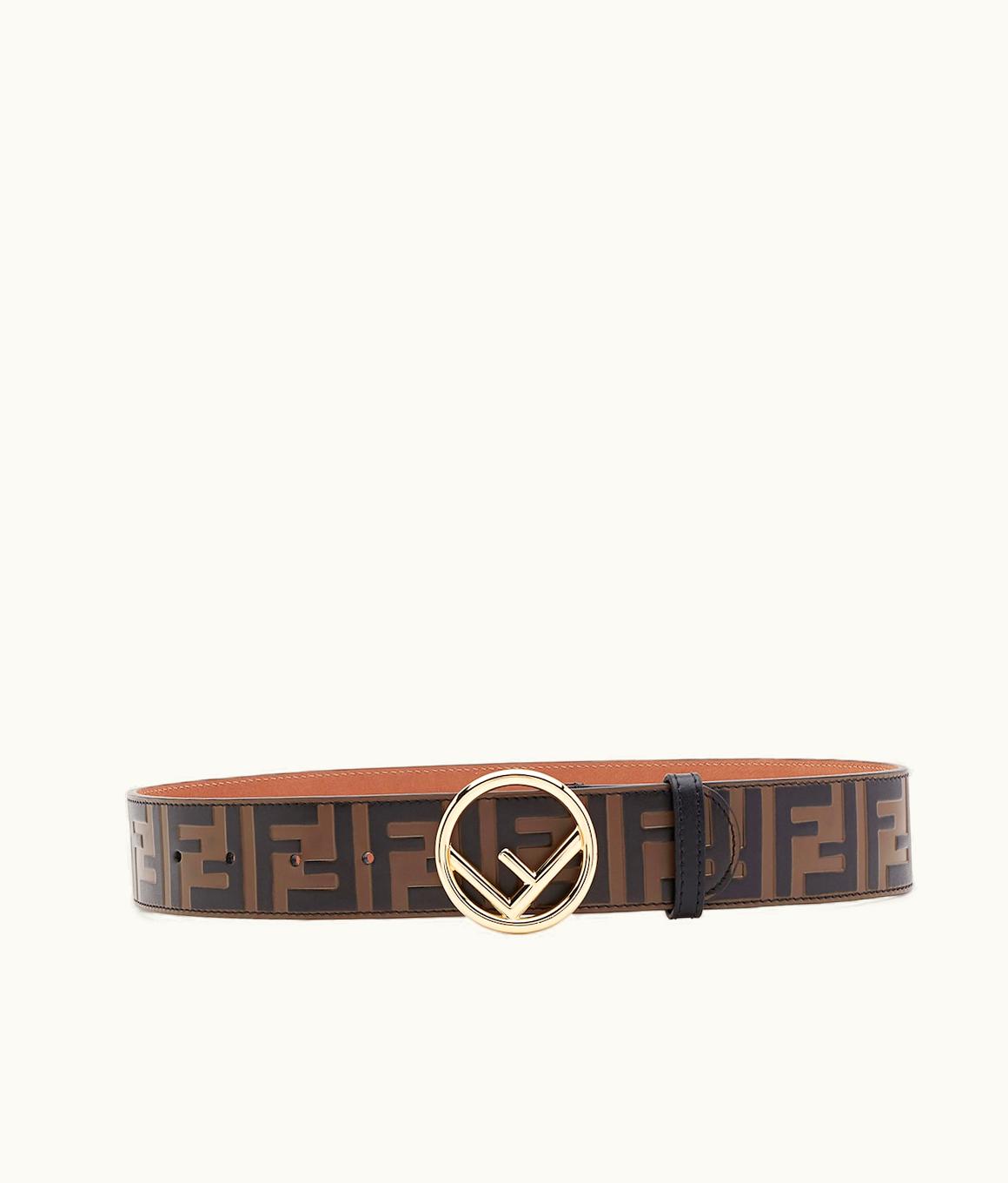 Fendi F Is Fendi Belt - Brown FF Leather Belt