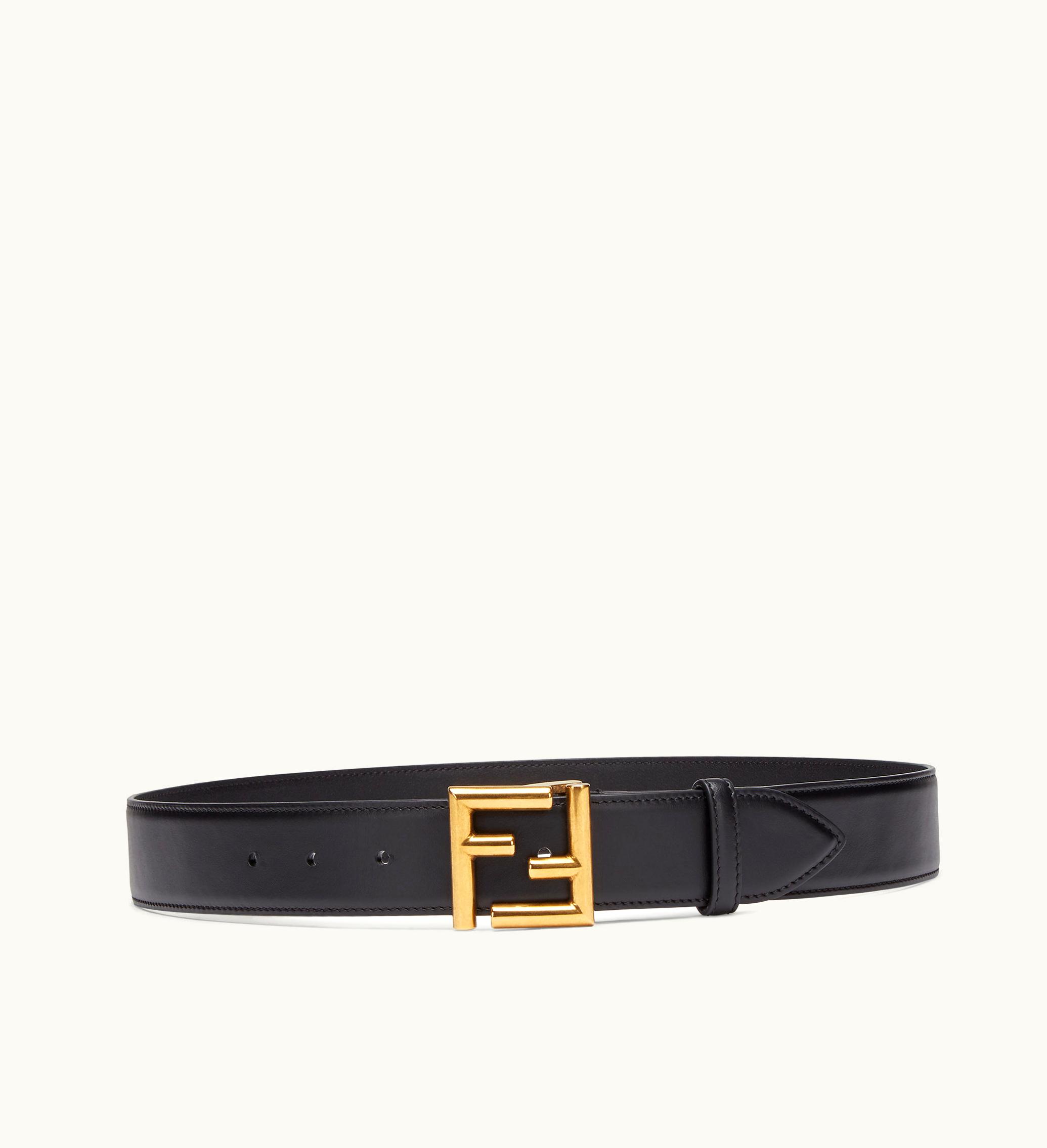 Fendi Fendi FF Belt - Black Leather Belt 8C0649AAIWF04TX