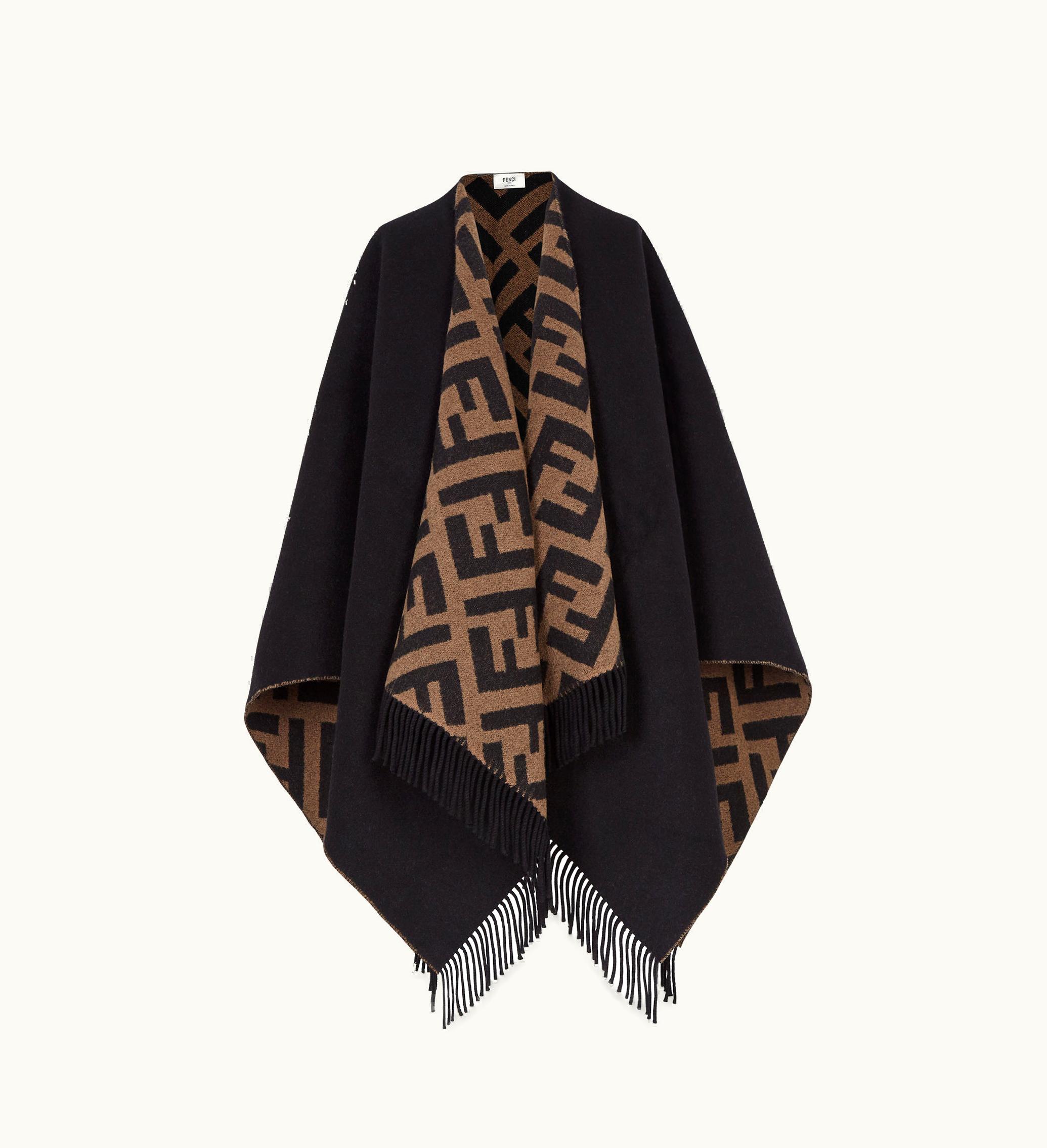 Fendi Fendi FF Poncho - Multicolor Wool And Cashmere Poncho