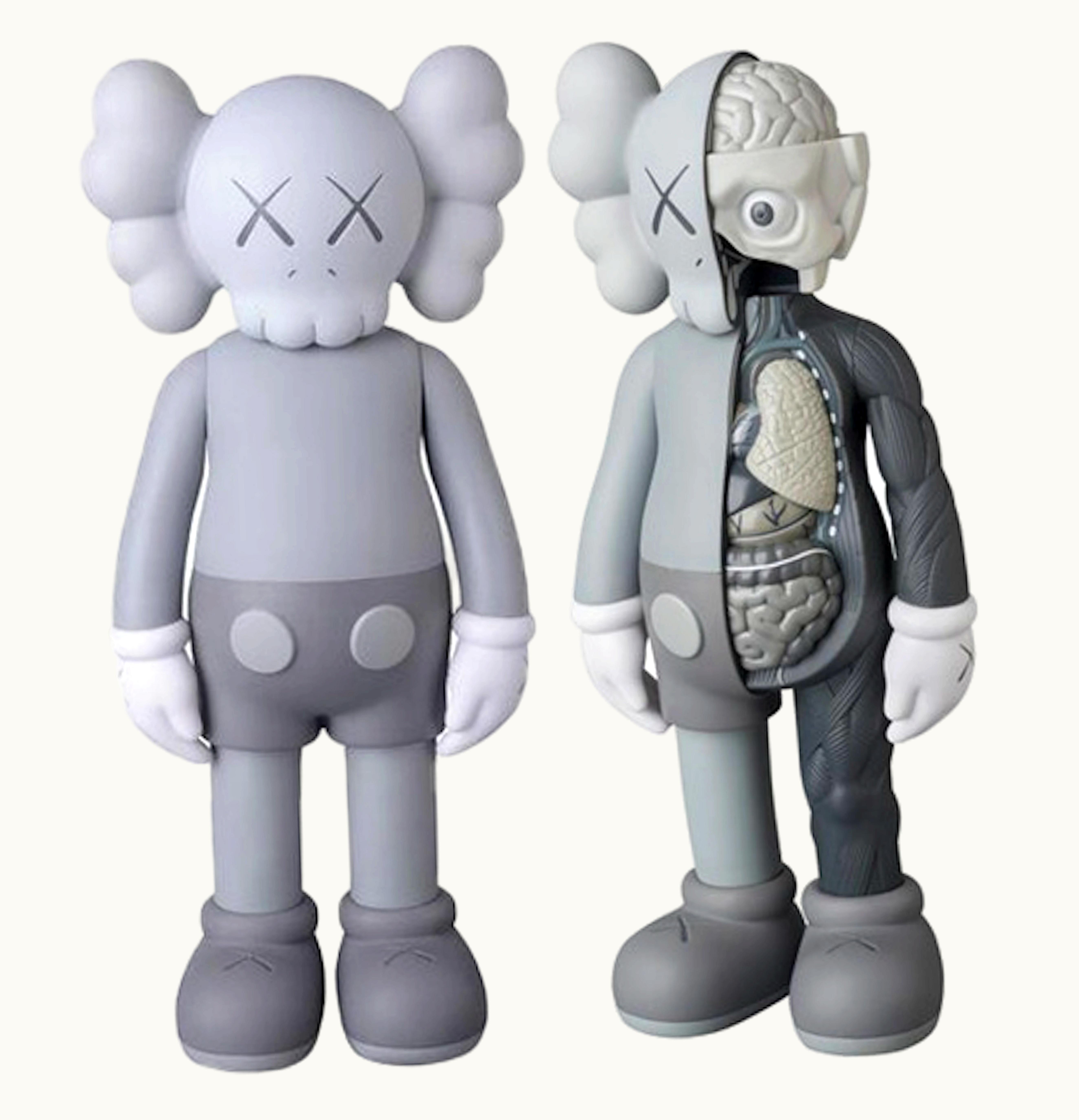 KAWS KAWS Companion Flayed Open Edition Companion Open Edition Vinyl Figure Grey Set