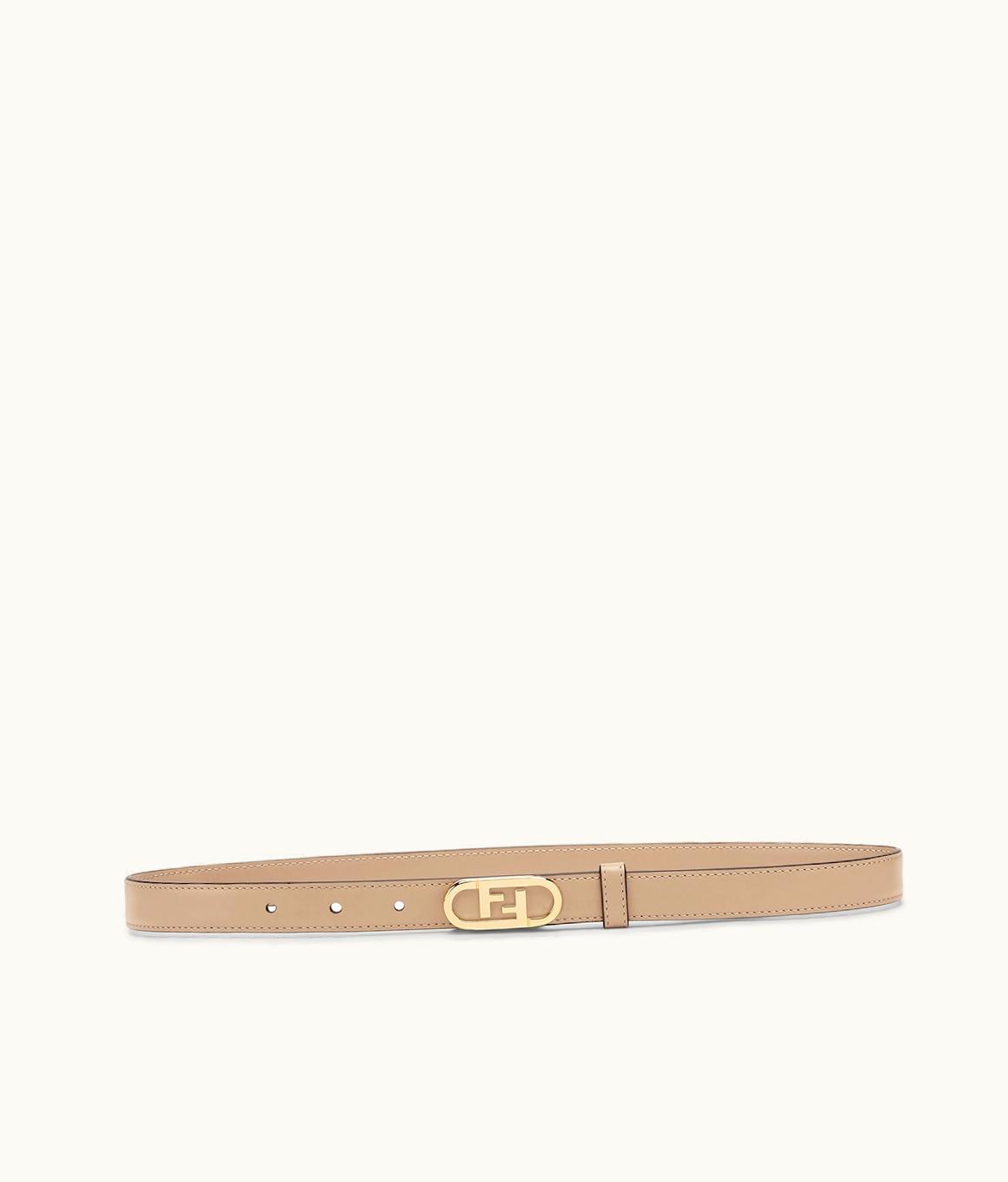 Fendi Fendi O’lock Belt - Dove Gray Leather Belt