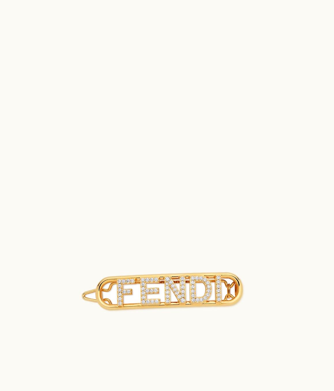 Fendi Fendigraphy Hair Clip - Gold-colored Hair Clip