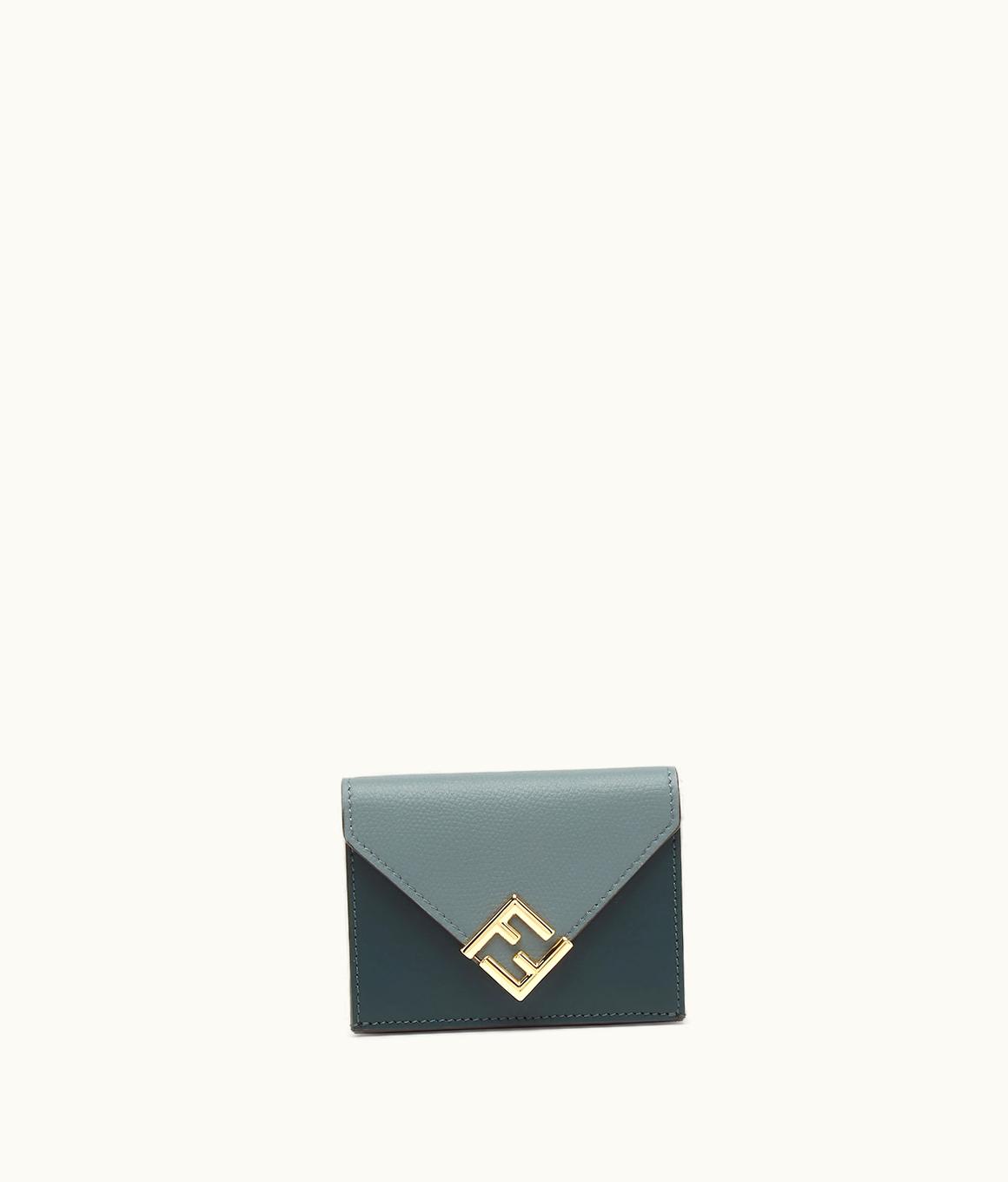 Fendi Fendi FF Diamonds Wallet - Green Leather Wallet