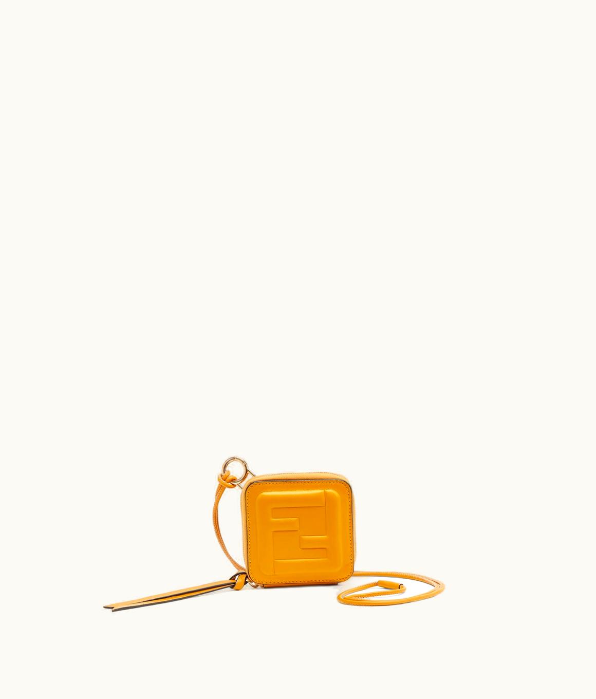 Fendi Fendi Small FF Cube Wallet - Yellow Leather Wallet