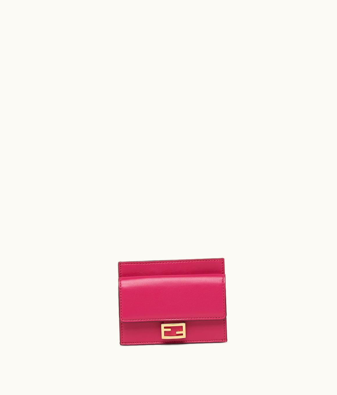 Fendi Fendi Baguette Card Holder - Fuchsia Nappa Leather Card Holder