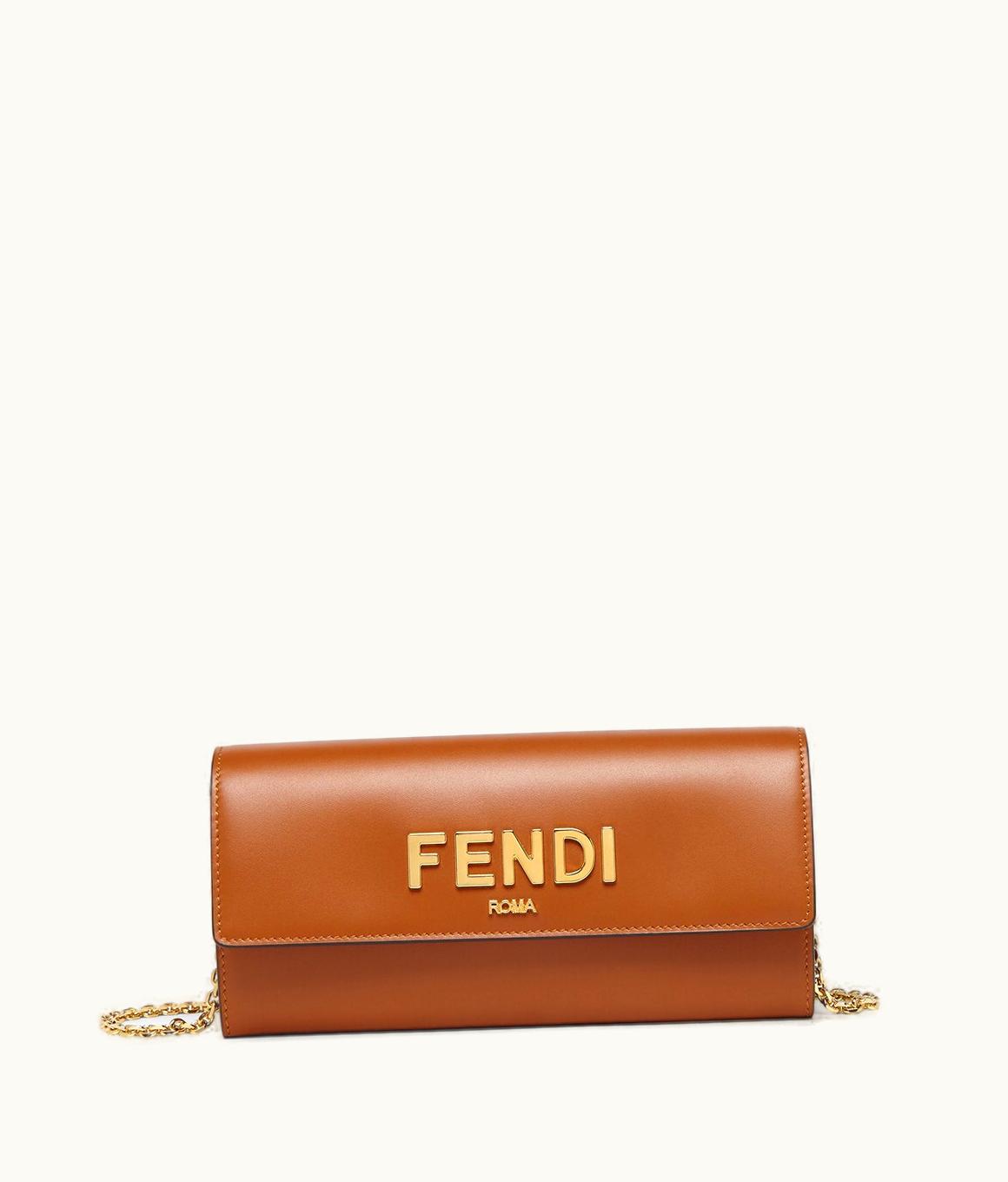 Fendi Fendi Roma Continental Wallet - Brown Leather Wallet
