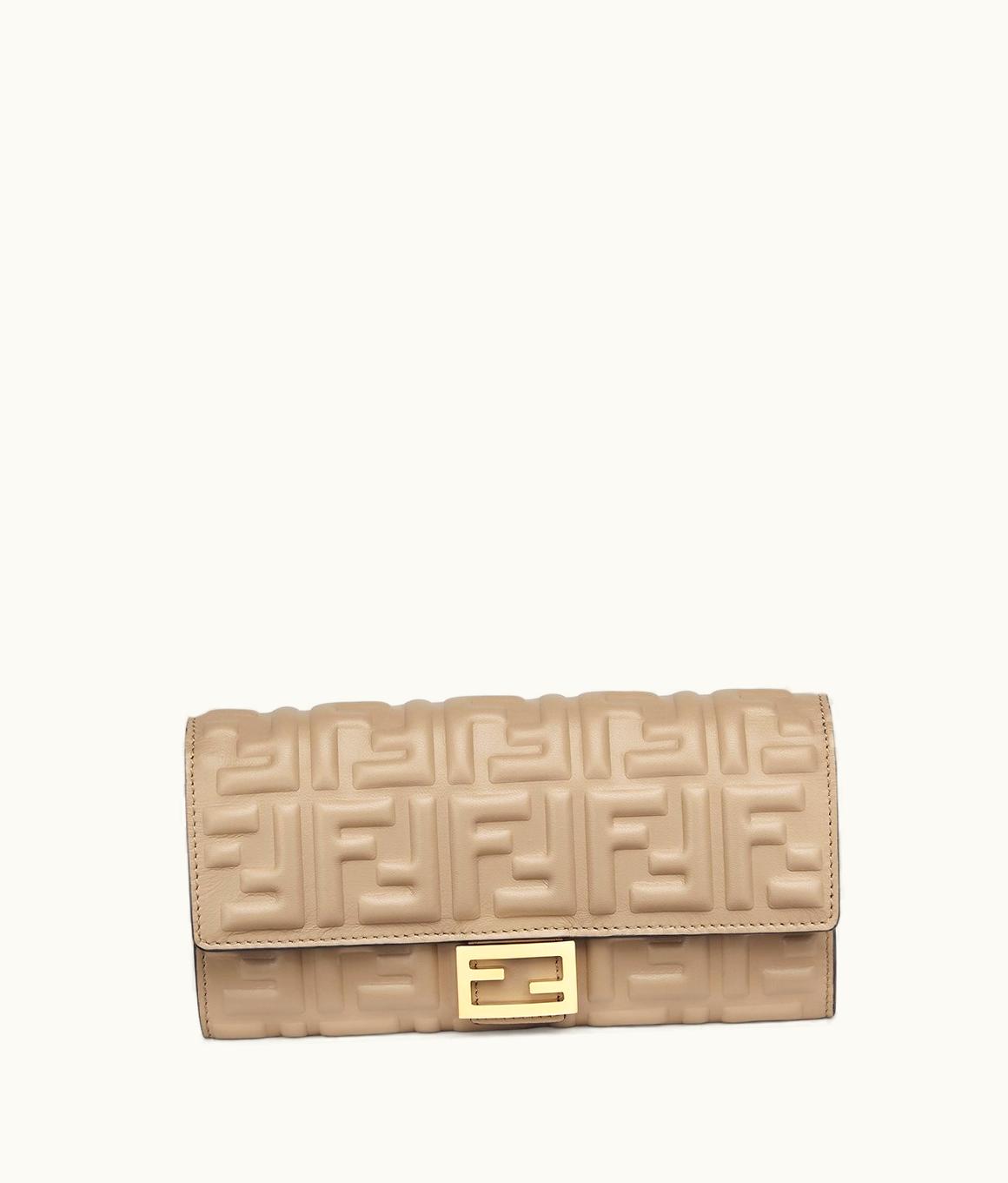 Fendi Fendi Baguette Continental - Dove Gray Nappa Leather Wallet