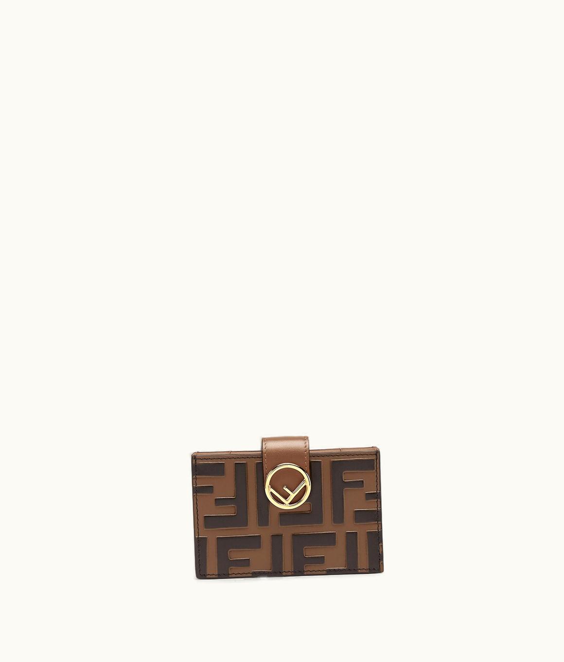 Fendi Fendi Card Holder - Brown Leather Gusseted Card Holder
