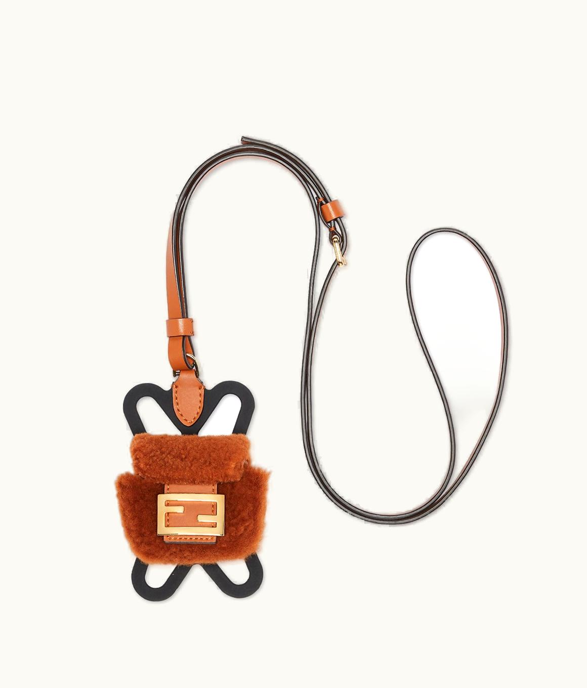 Fendi Fendi Smartphone Case - Brown Sheepskin Case