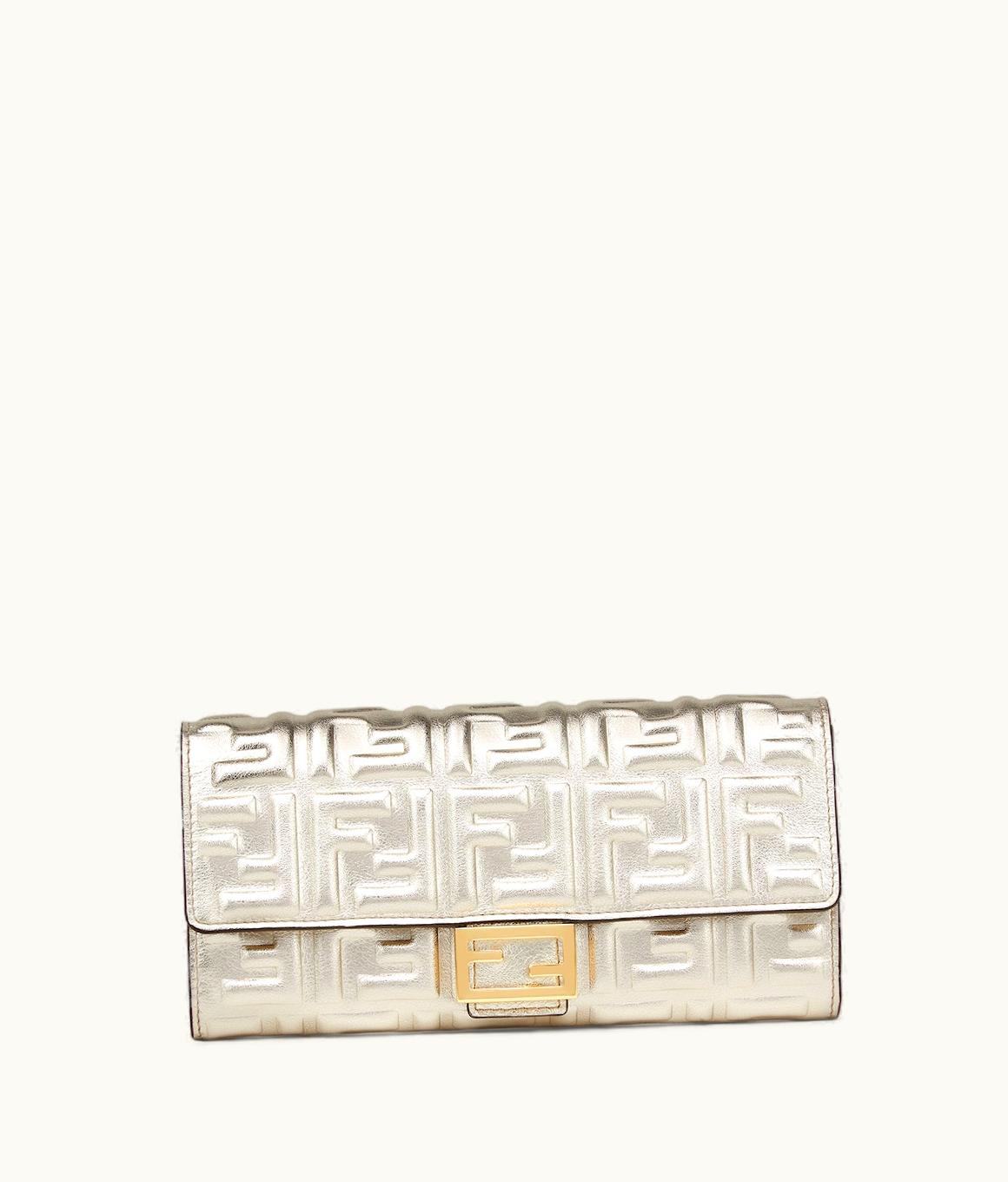 Fendi Fendi Baguette Continental - Wallet In Champagne-Color Leather