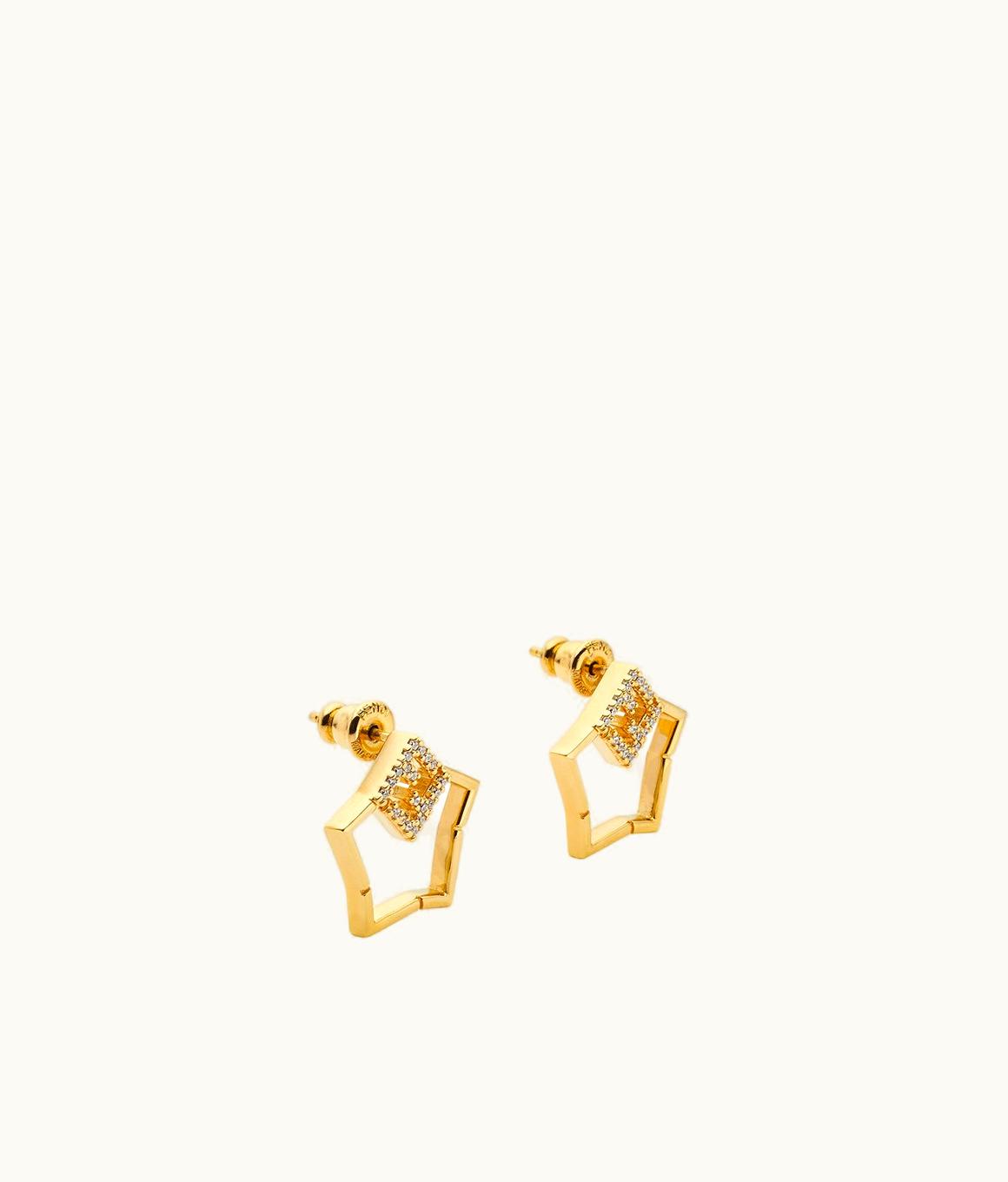 Fendi Fendi Earrings - Gold-colored Metal Earrings 8AK361A44GF089U