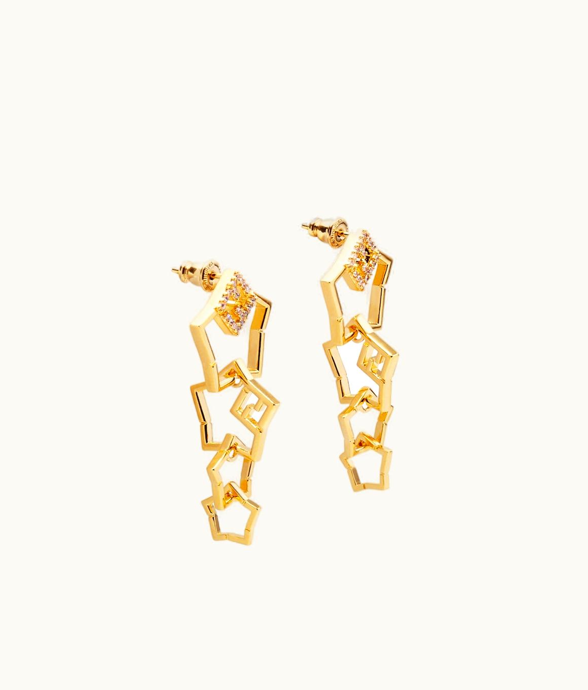 Fendi Fendi Earrings - Gold-colored Metal Earrings 8AK360A44GF089U