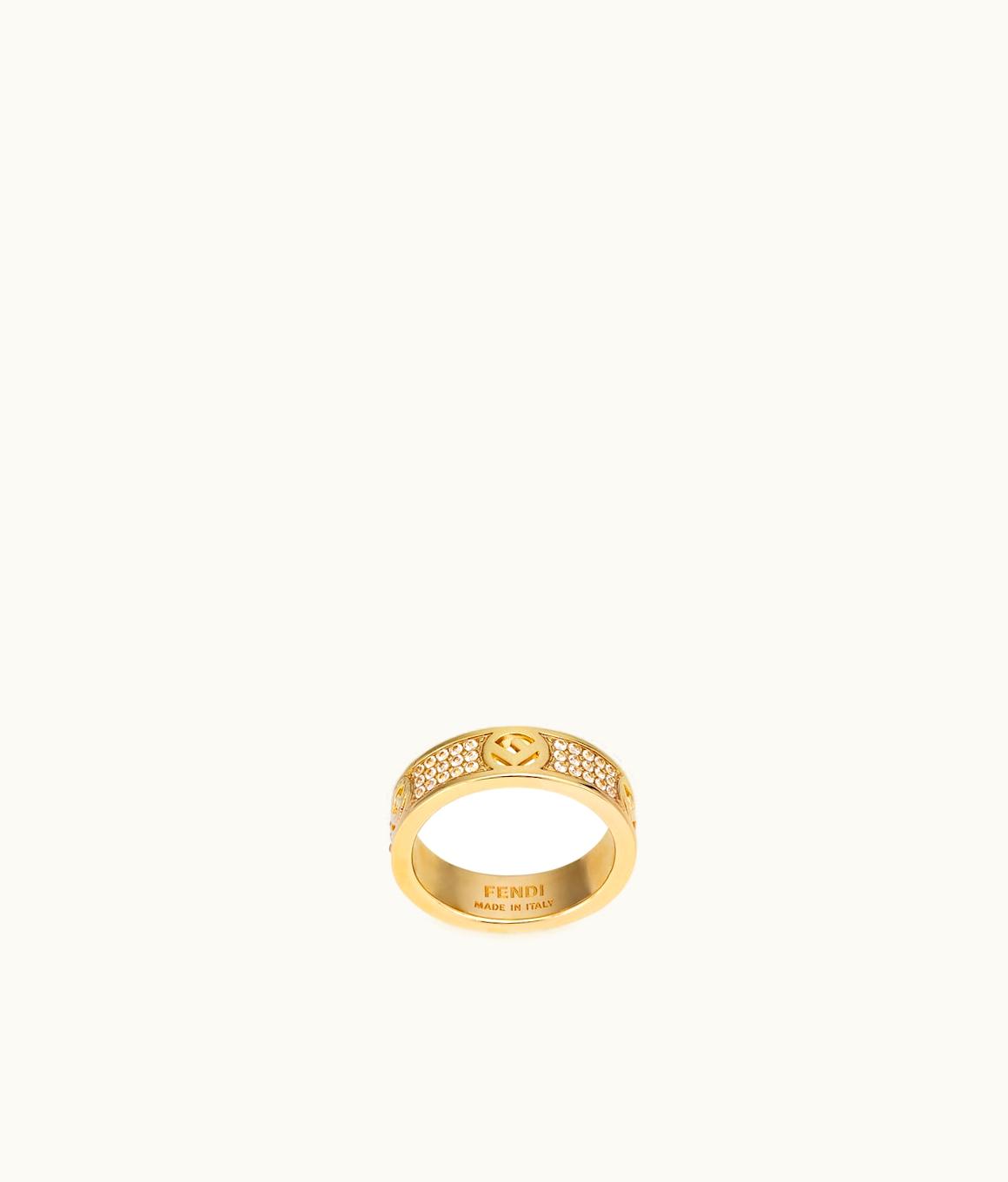 Fendi Fendi F Is Fendi Crystal Ring - Gold