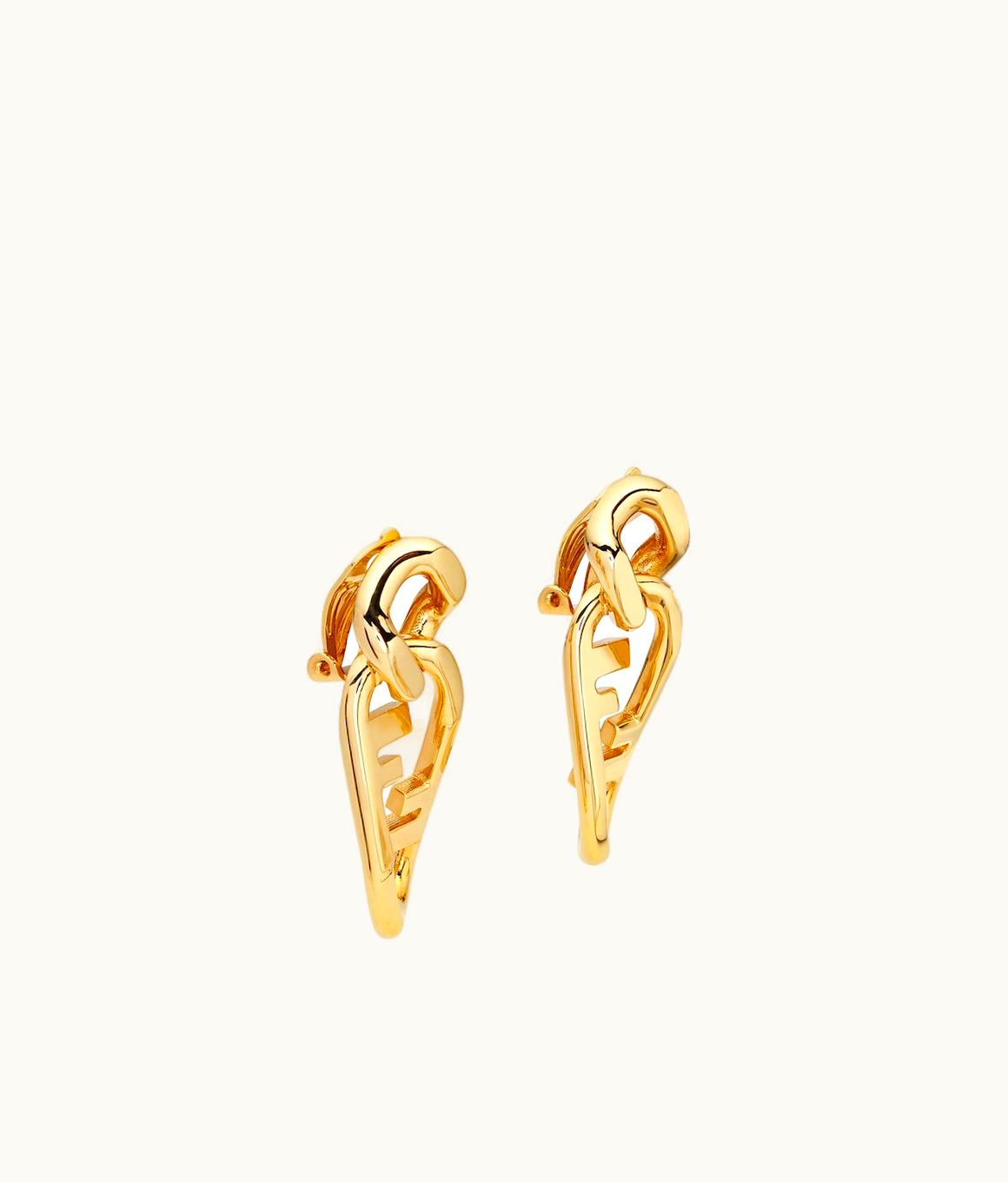 Fendi Fendi Pilati O'Lock Earrings Gold