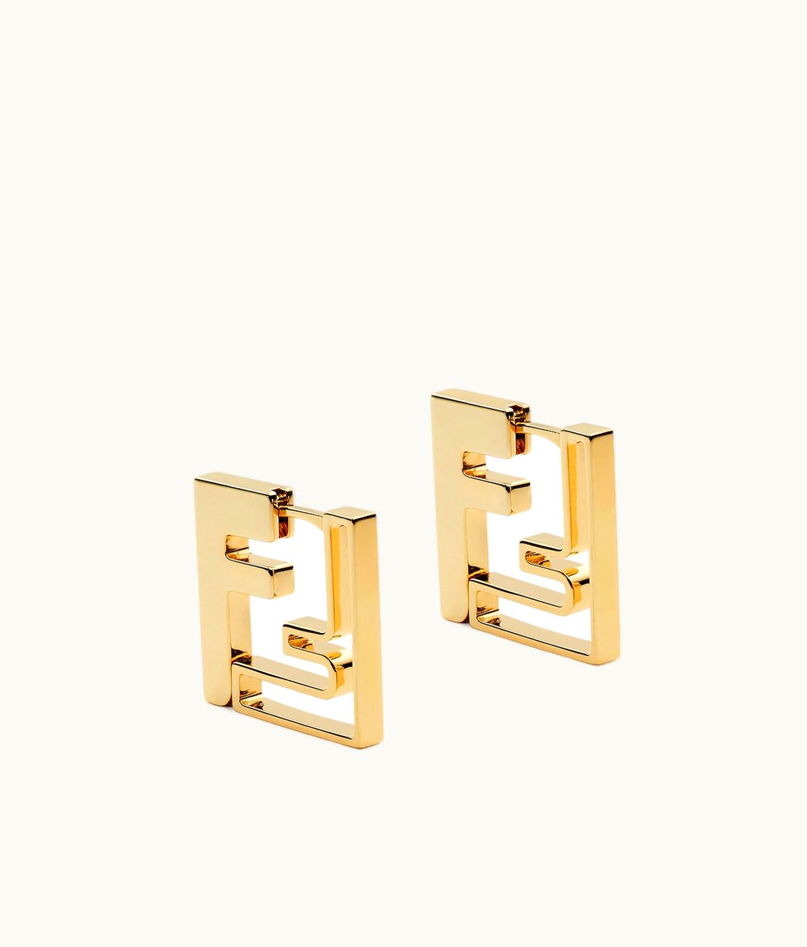 Fendi Fendi Forever FF Gold Metallic Earrings