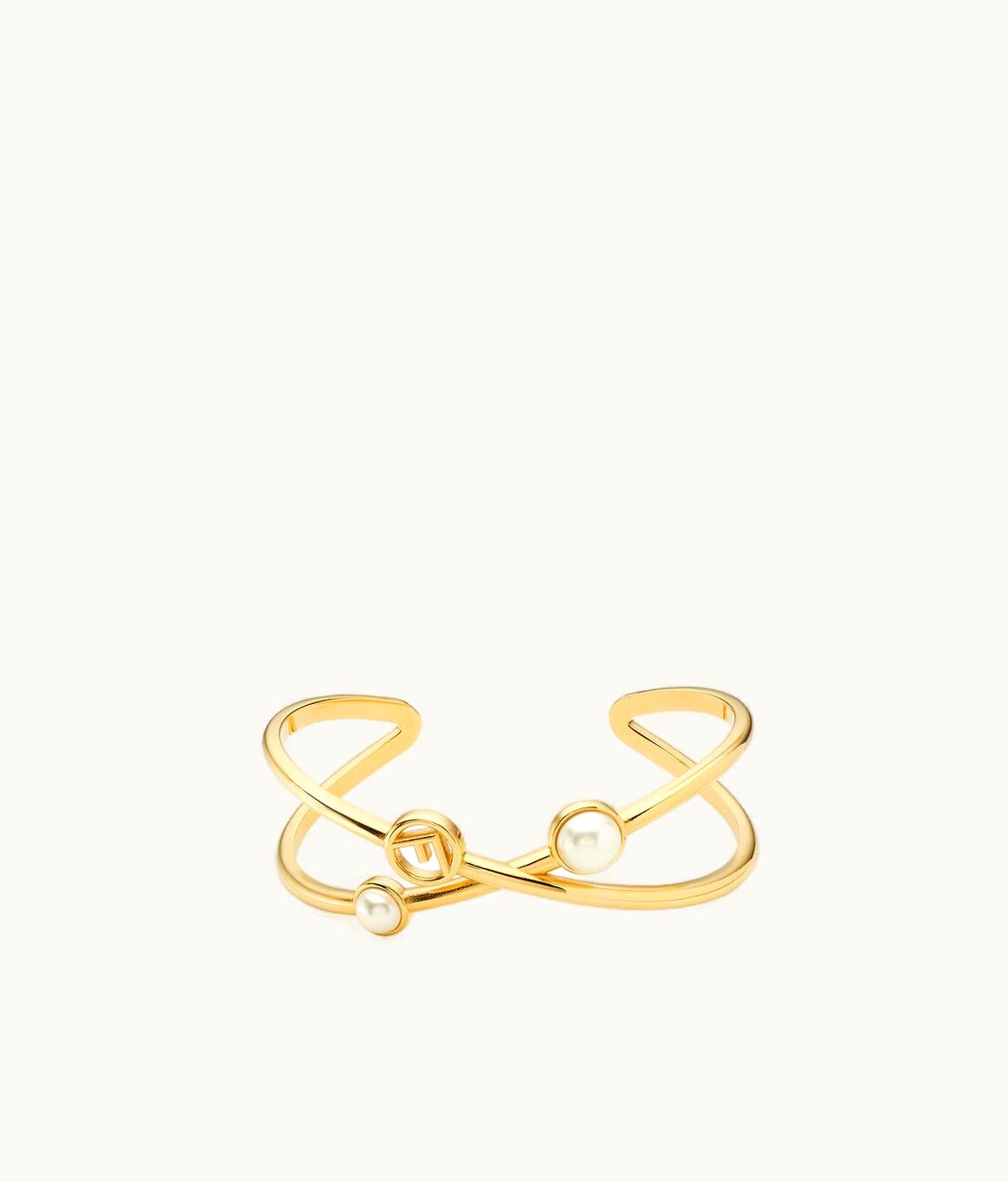 Fendi F Is Fendi Bracelet - Gold-colored Metal Bracelet 8AK174A5TOF09ZE