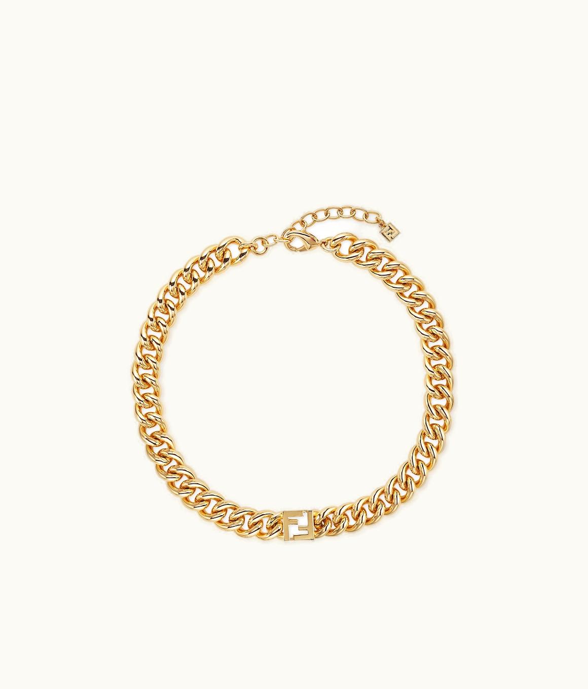 Fendi Fendi FF Motif Gold Necklace