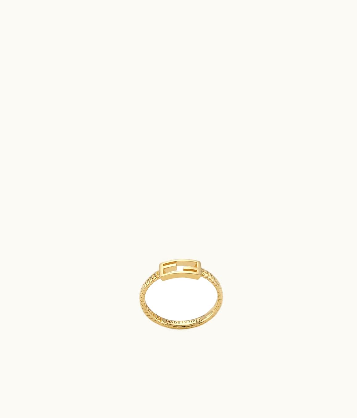 Fendi Fendi FF Baguette Chain Ring - Gold