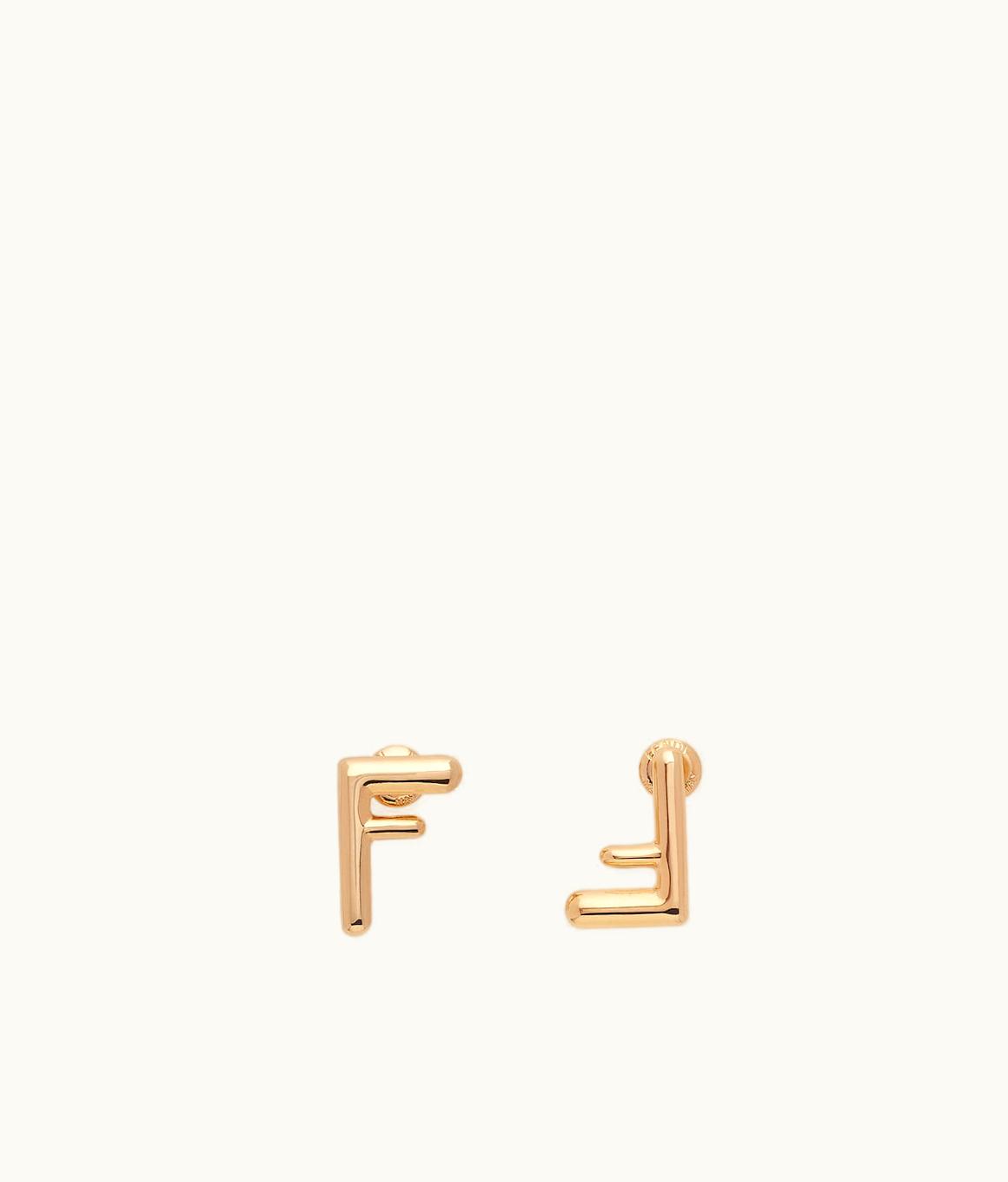 Fendi Fendi FF Earrings Small - Gold-colored Earrings
