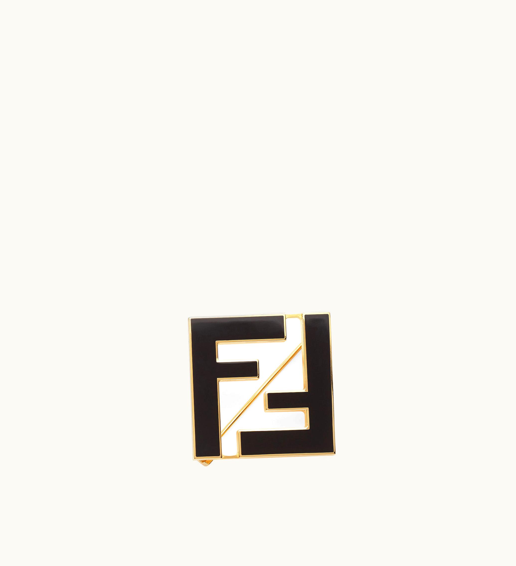 Fendi Forever Fendi Brooch - Black Metal Brooch