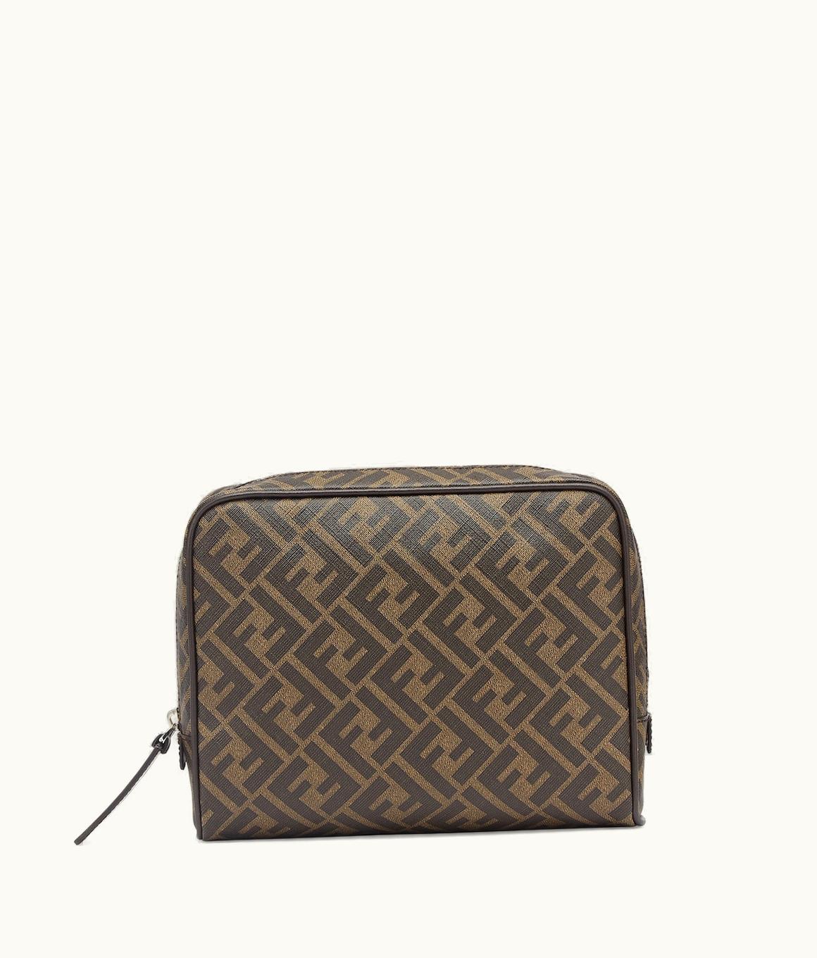 Fendi Fendi Toiletry Bag - Brown Fabric Toiletry Case