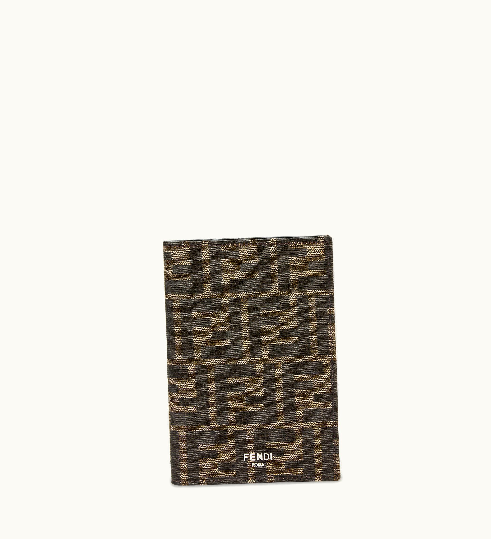 Fendi Fendi FF Passport Cover - Brown FF Fabric Passport Cover