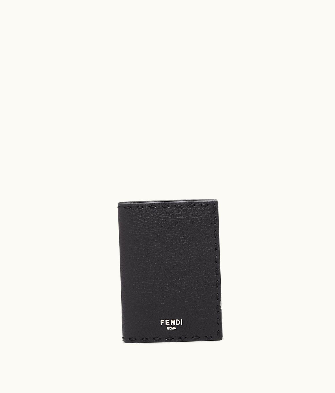 Fendi Fendi Selleria Bi-Fold Card Holder Cuoio Romano Black