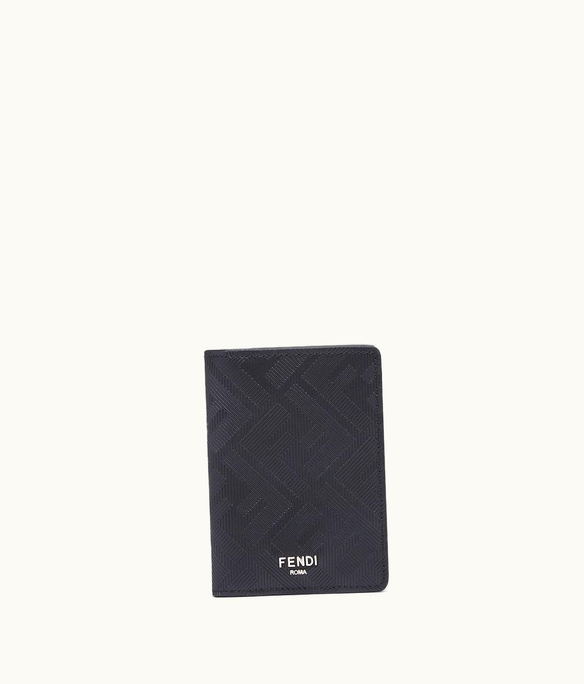 Fendi Fendi FF Shadow Bi-Fold Card Holder Black & Red