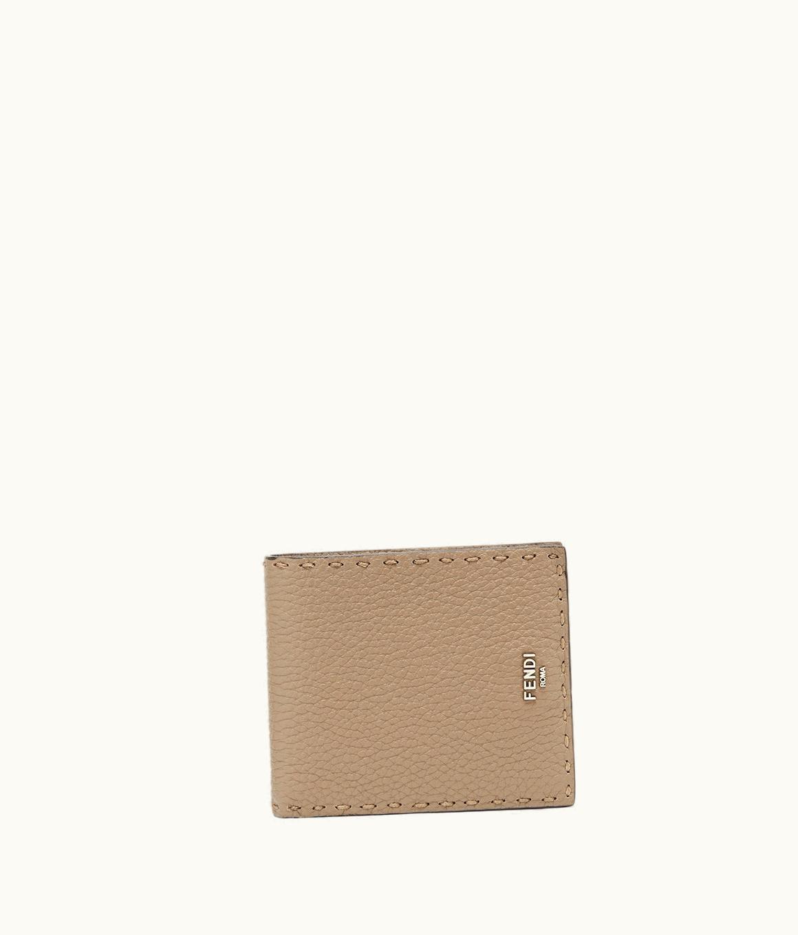 Fendi Fendi Selleria Stefano Pilati Bi-Fold Wallet Beige Cuoio Romano