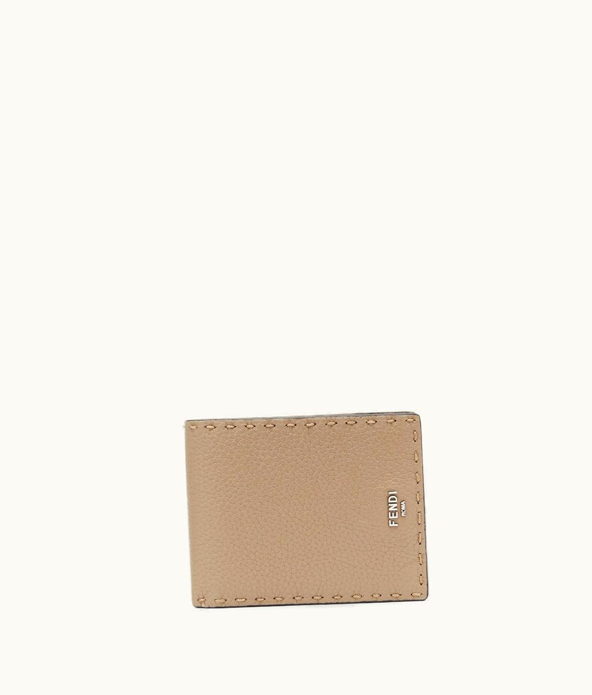 Fendi Fendi Stefano Pilati Selleria Wallet Beige Cuoio Romano Leather Bi-Fold Wallet