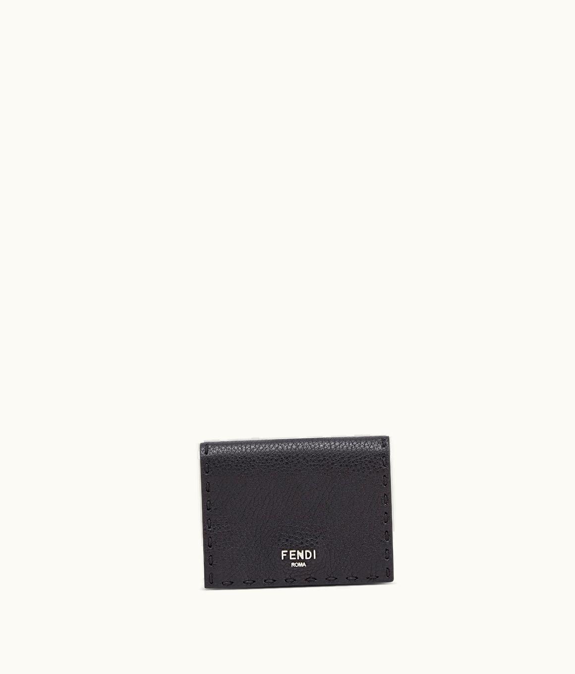Fendi Fendi Selleria Wallet - Black Leather Tri-Fold Wallet