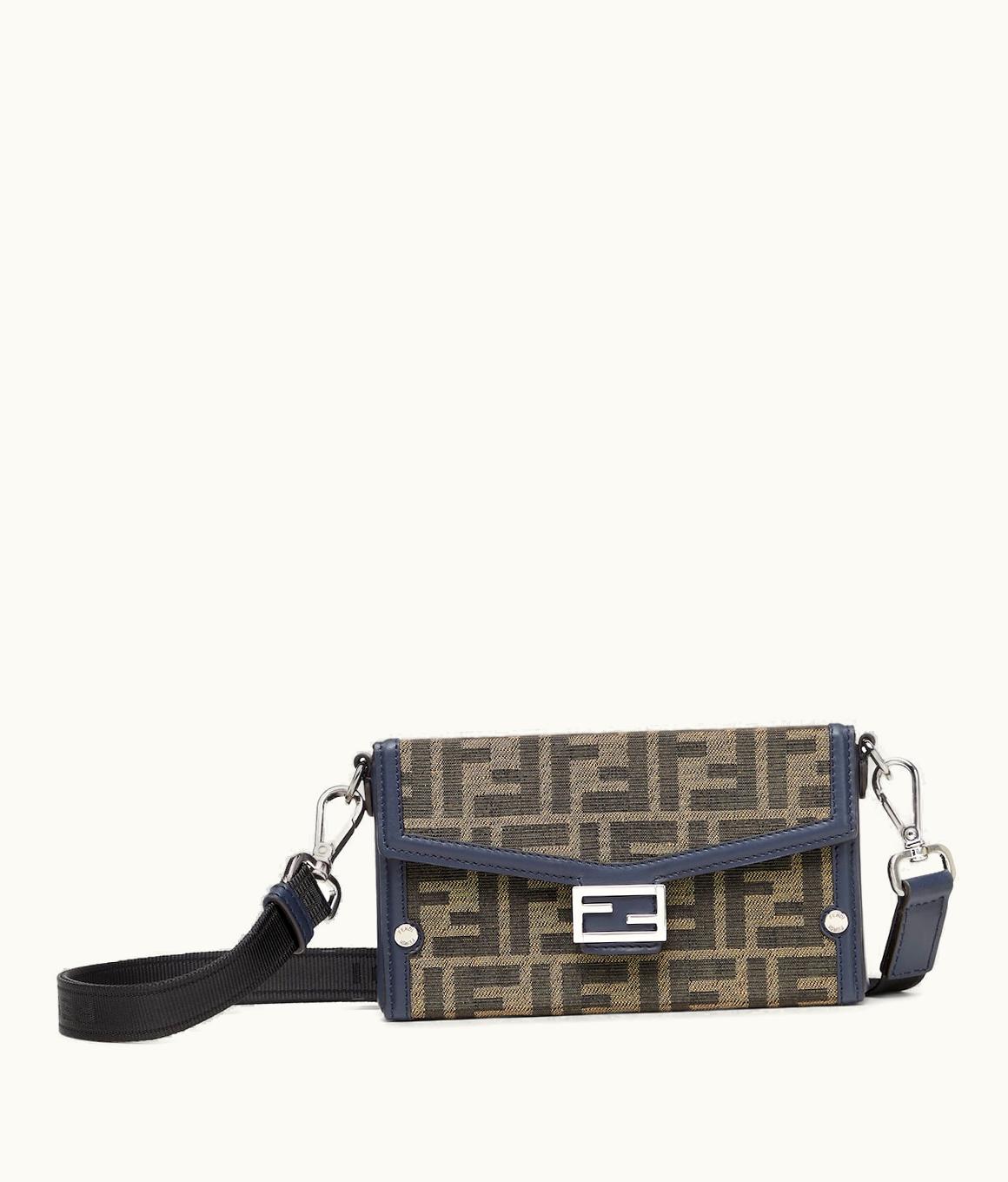 Fendi Fendi Baguette Soft Trunk Phone Pouch - Brown Fabric Phone Pouch
