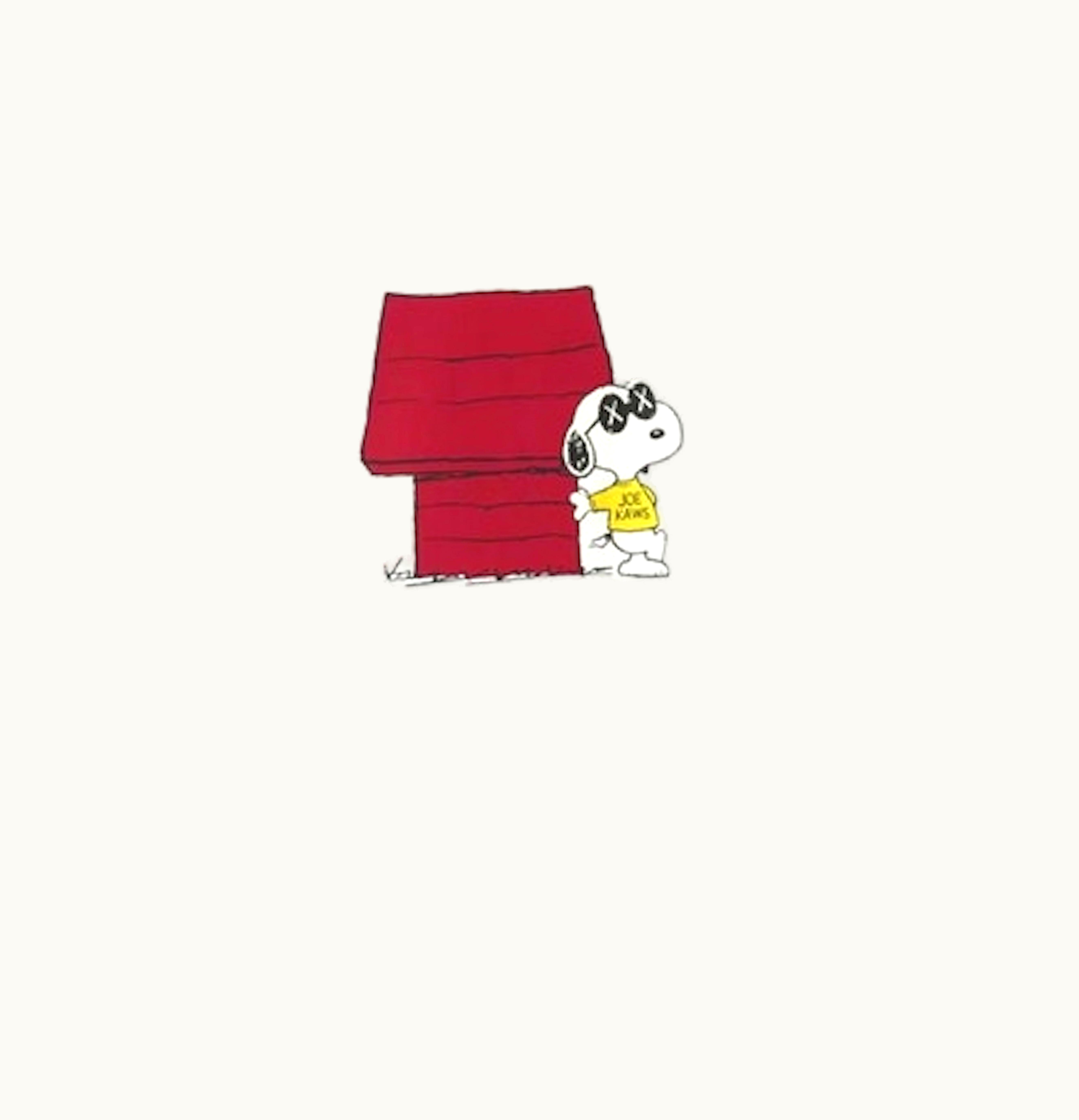 KAWS KAWS x Uniqlo x Peanuts Joe Kaws Doghouse Tee Japanese Sizing White