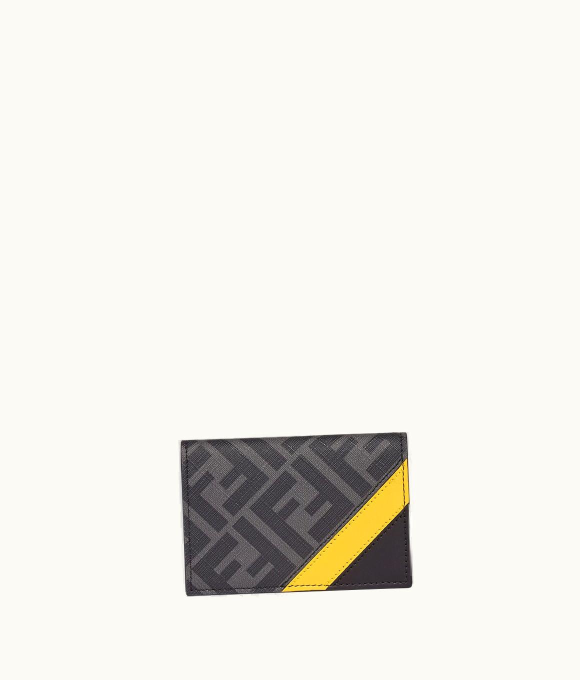 Fendi Fendi Diagonal Card Holder - Gray Fabric Card Holder 7M0222A9XSF0R2A