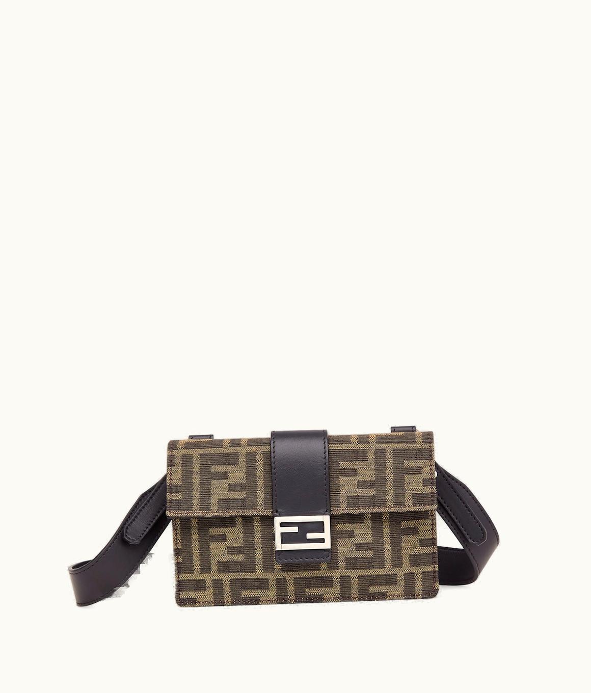 Fendi Fendi Baguette Pouch - FF Jacquard Fabric Bag