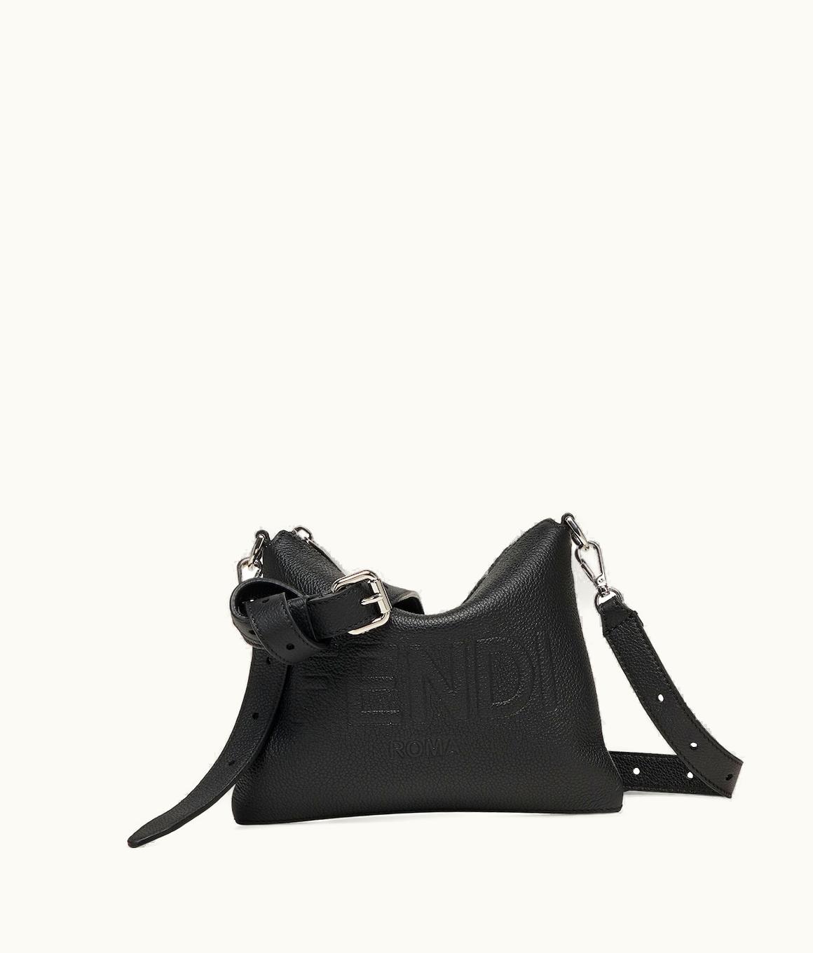 Fendi Fendi Roma Leather After Bag Mini - Black Leather Phone Pouch