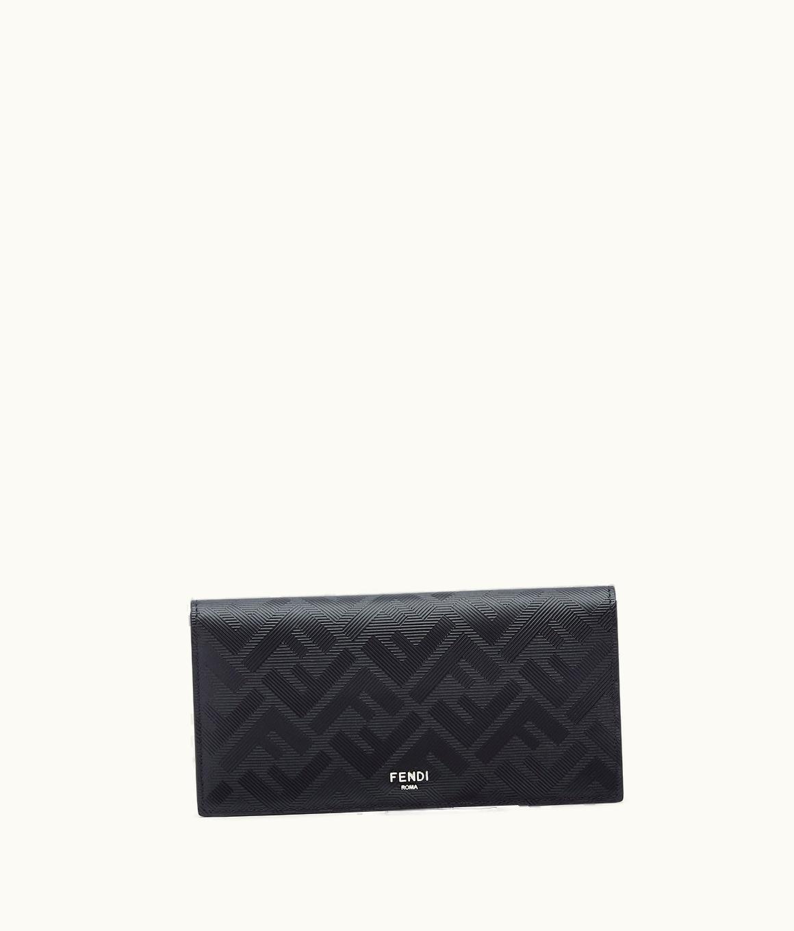 Fendi Fendi Shadow Wallet - Black Leather Wallet