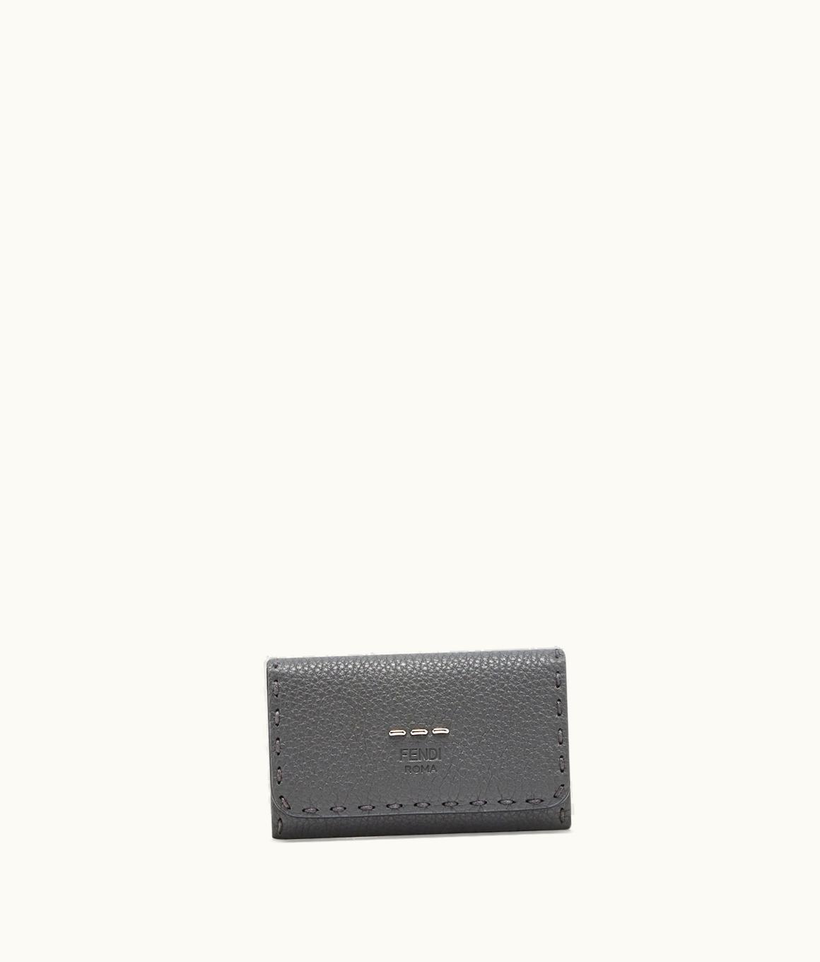 Fendi Fendi Key Ring - Gray Romano Leather Pouch