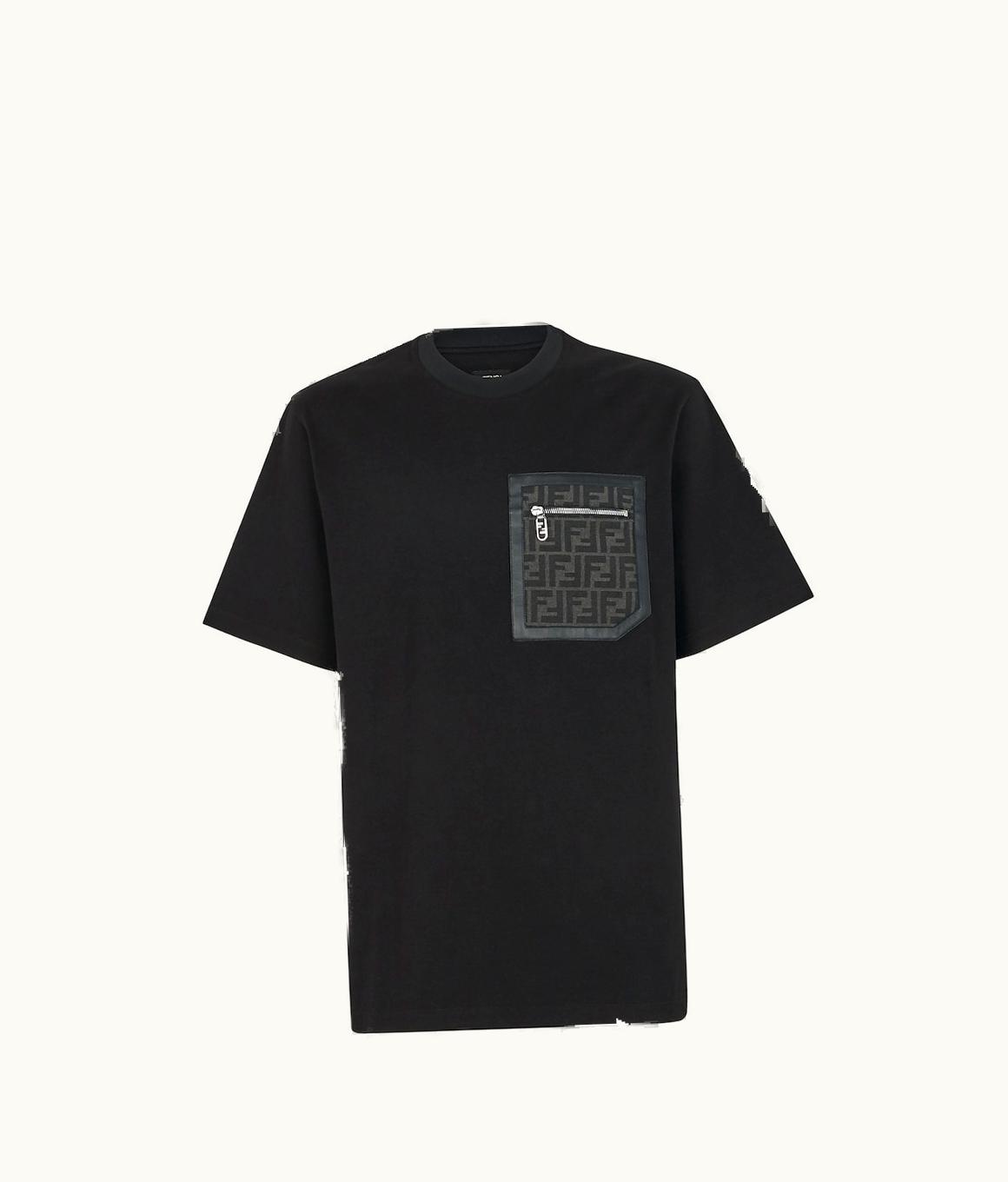 Fendi Fendi T-Shirt - Black Jersey T-shirt FY1257APM4F0QA1