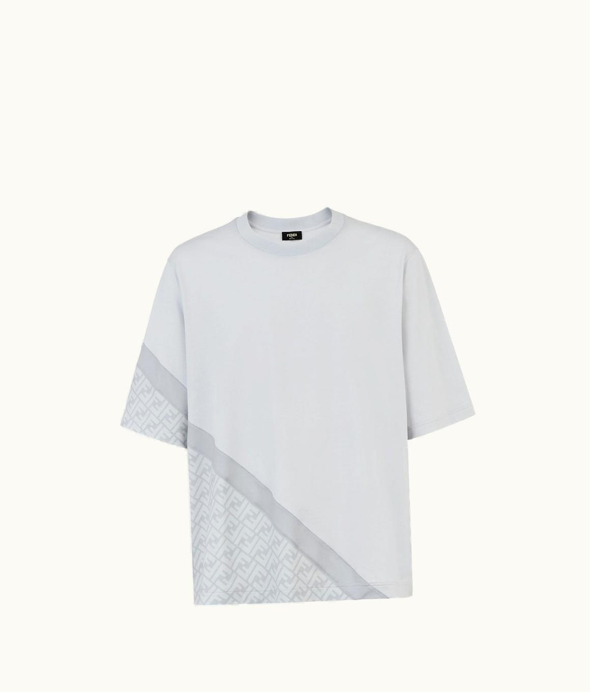 Fendi T-shirt - Gray Fendi Diagonal Jersey T-shirt