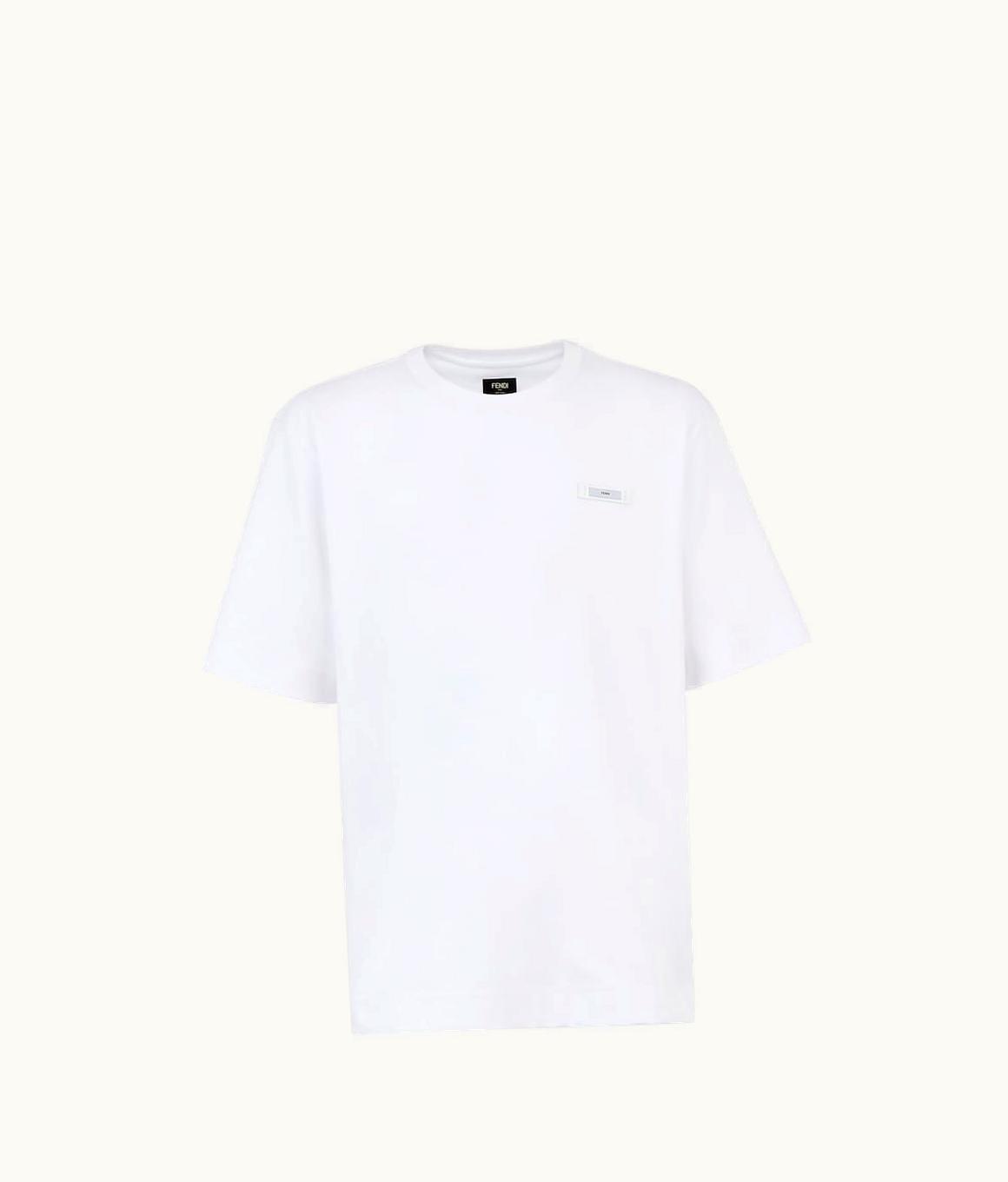 Fendi Fendi T-Shirt - White Jersey T-shirt FY0936AQJEF0QA0