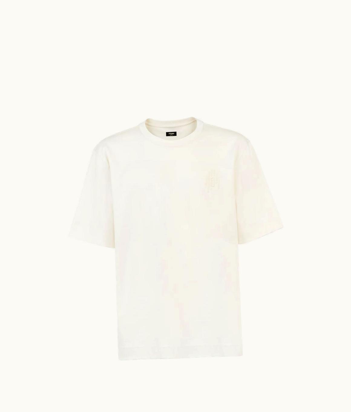 Fendi Fendi T-Shirt - White Jersey T-shirt FY0936AQJ7F0RQ0