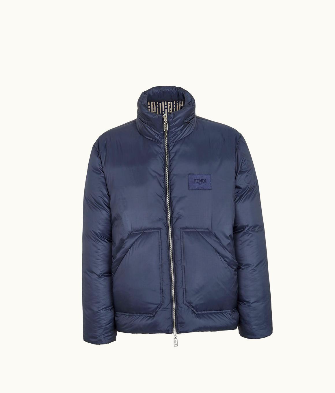 Fendi Fendi Down Jacket - Blue Nylon Down Jacket