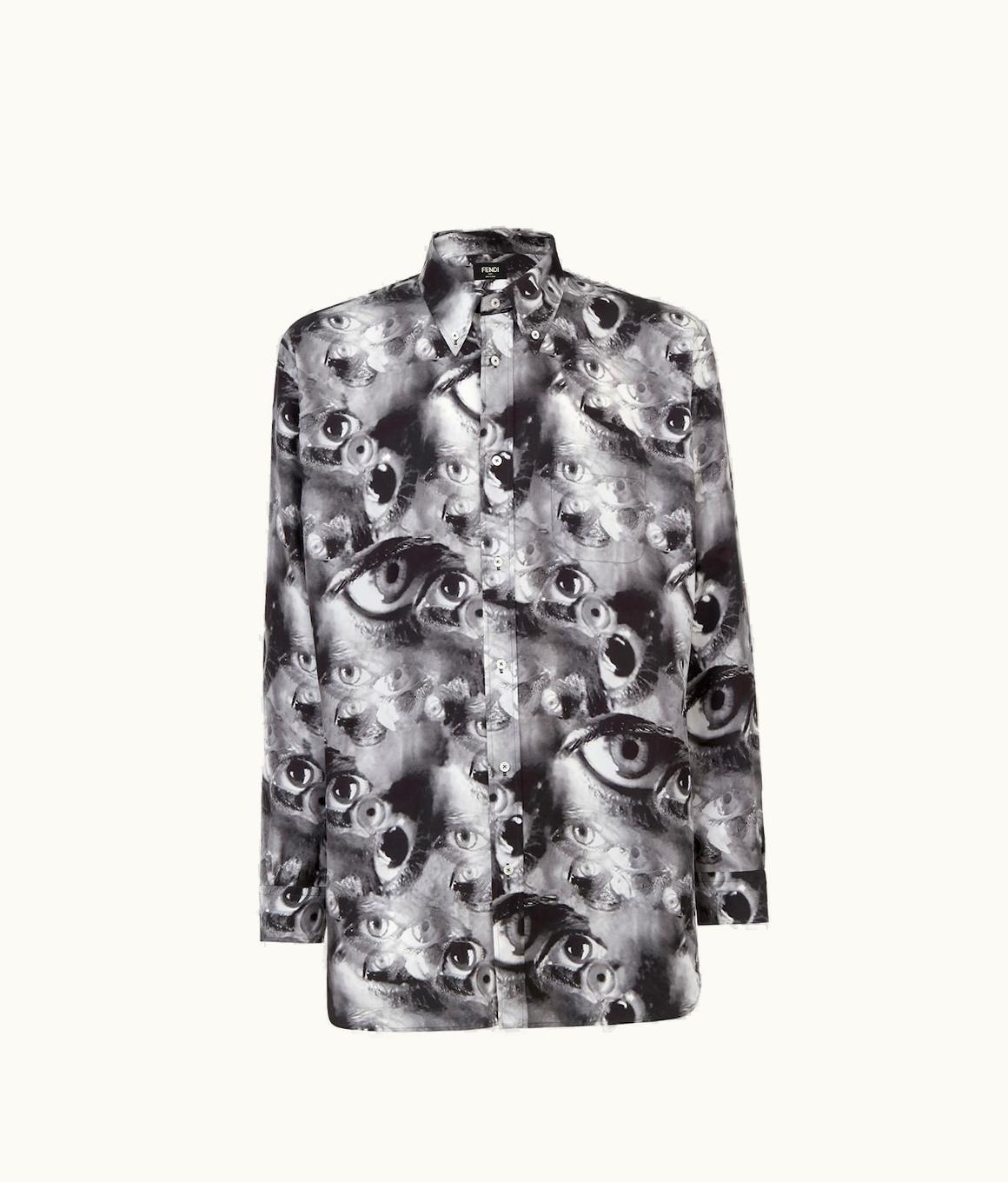 Fendi Fendi Shirt - Black And White Printed Silk Shirt