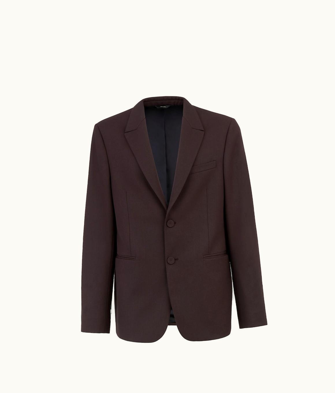 Fendi Fendi Pilati Blazer Wool Jacket Brown
