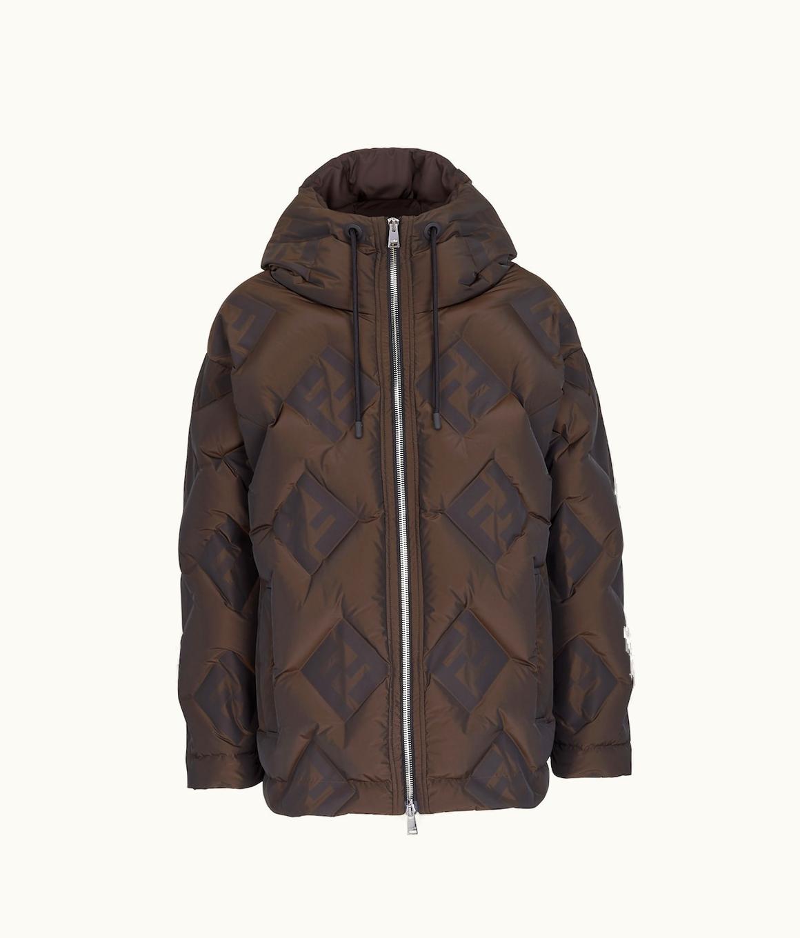 Fendi Fendi Pilati Oversized Down Jacket Brown
