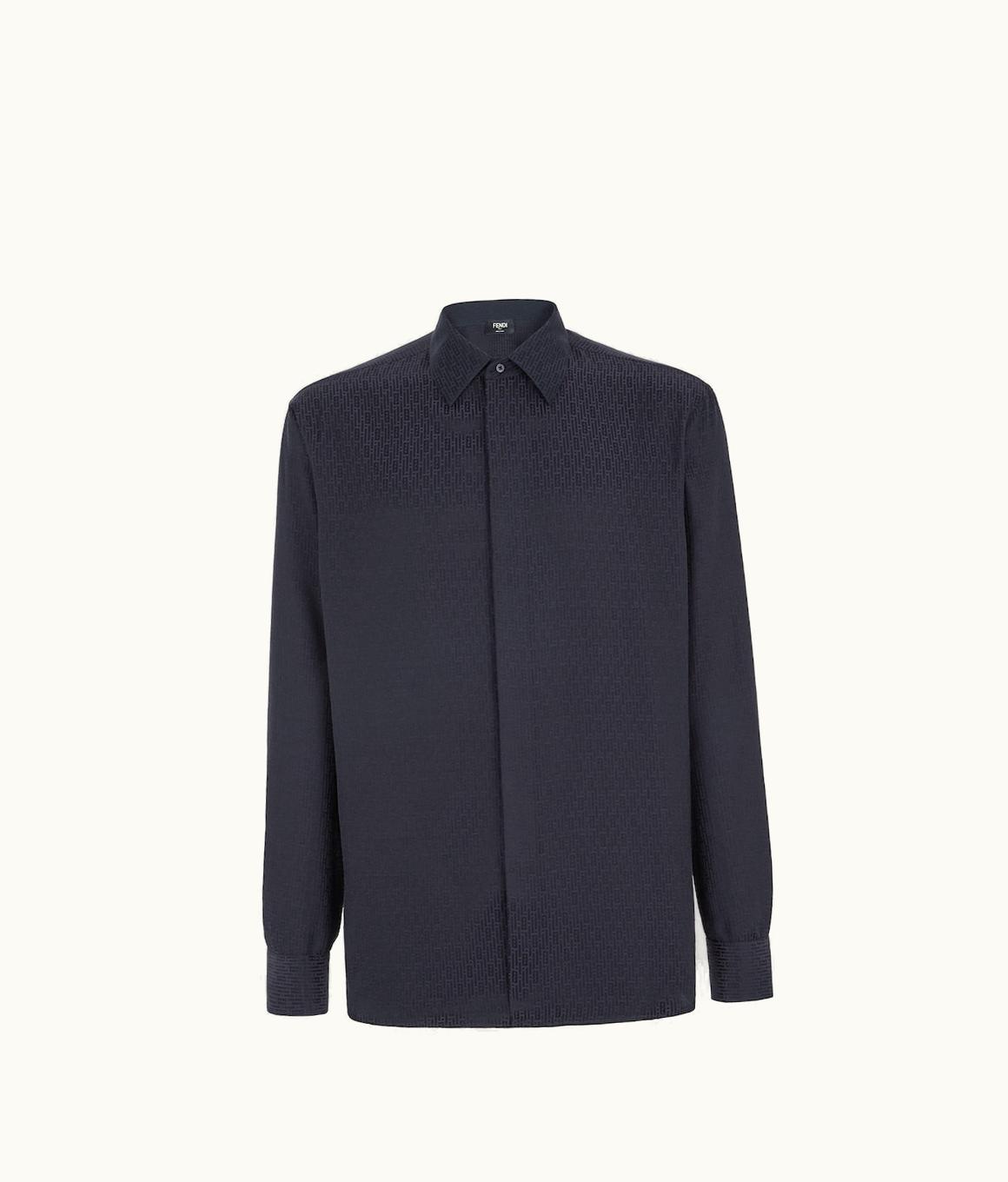 Fendi Fendi Shirt - Blue Cotton And Silk Shirt