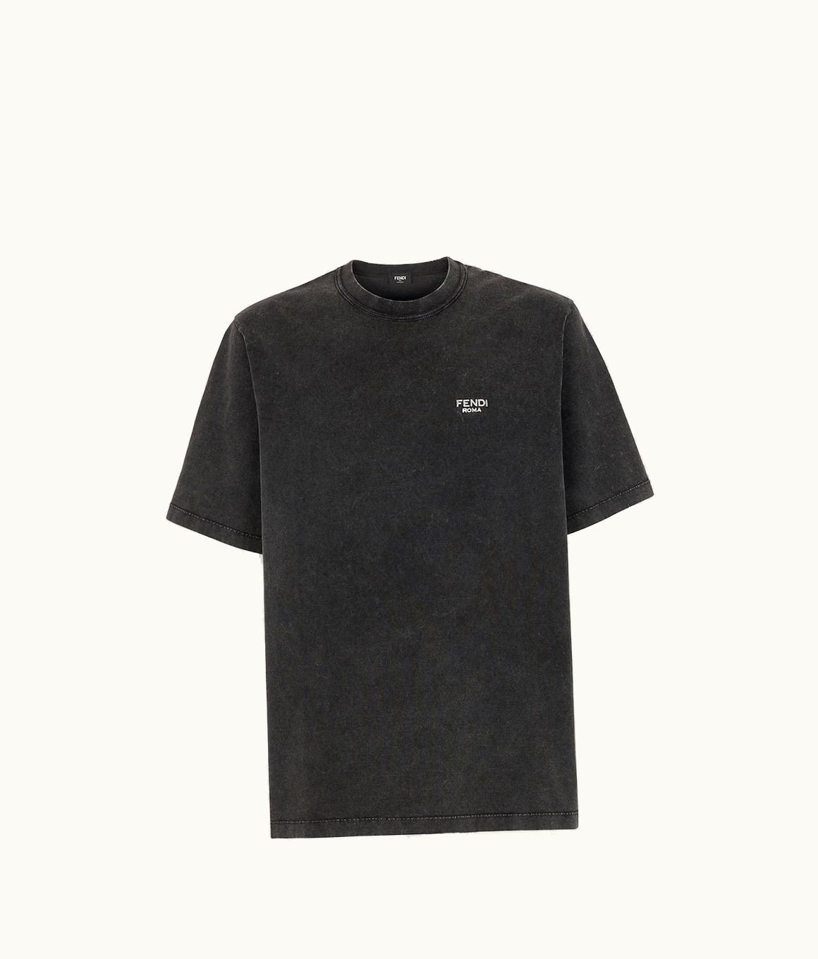 Fendi Fendi T-Shirt - Black Jersey T-shirt FY1217APMEF0QA1