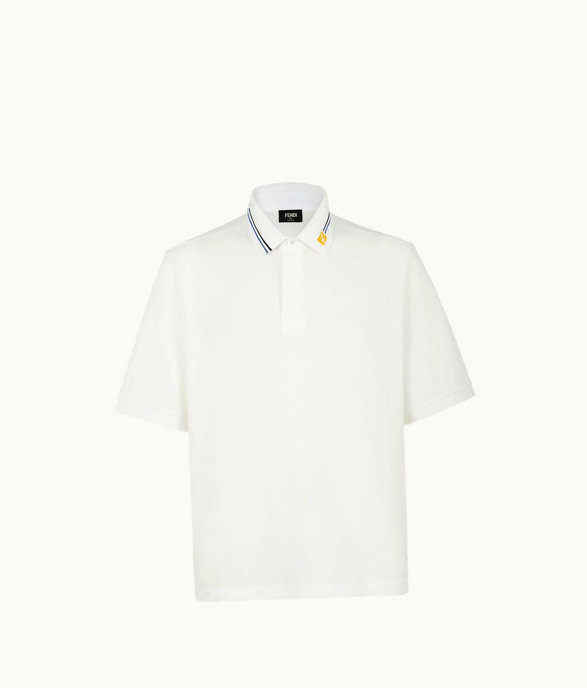 Fendi Fendi Polo Shirt - White Piqué Golf Polo Shirt