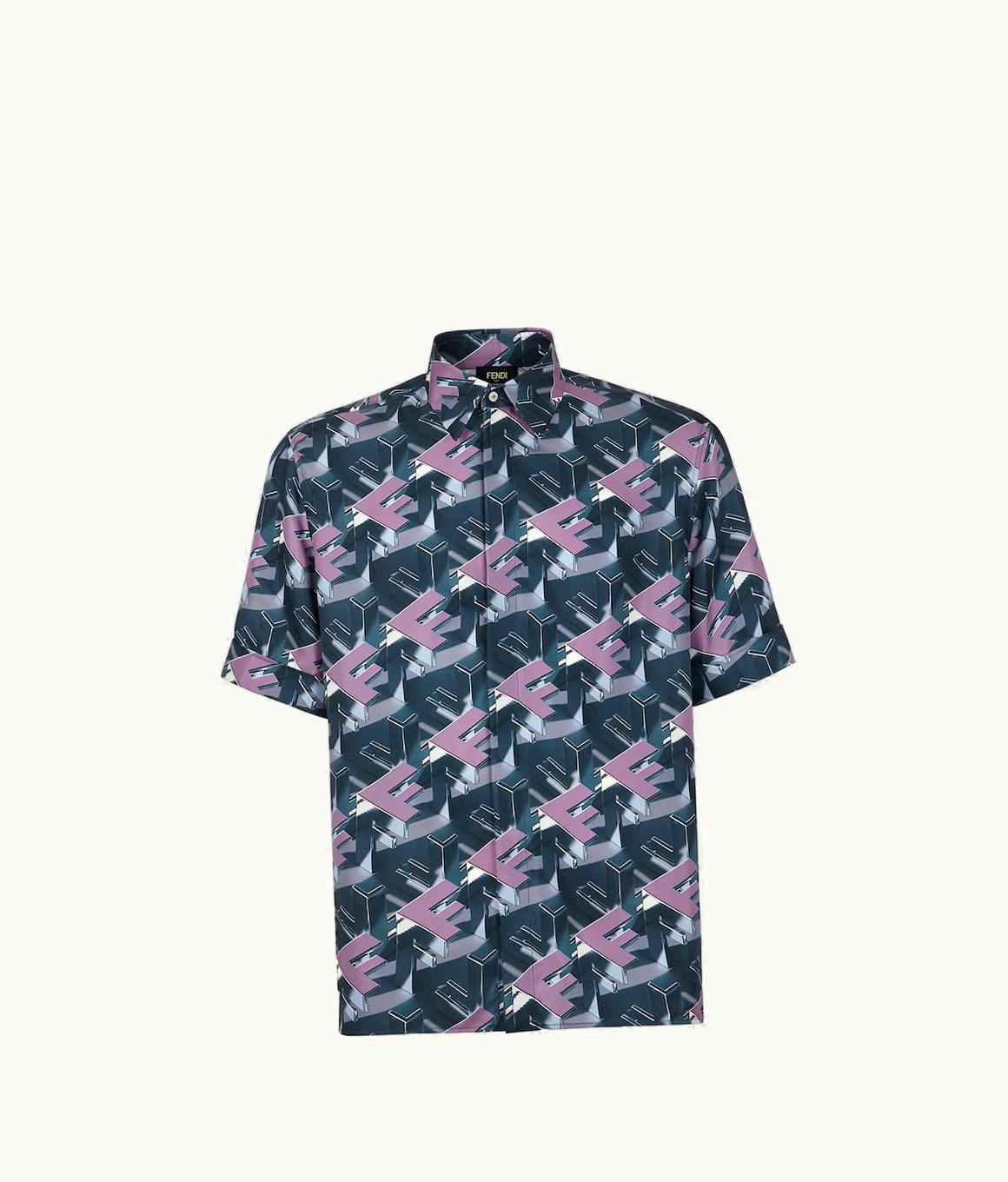 Fendi Fendi Shirt - Multicolor Silk Shirt FS0795APQ9F0F5U